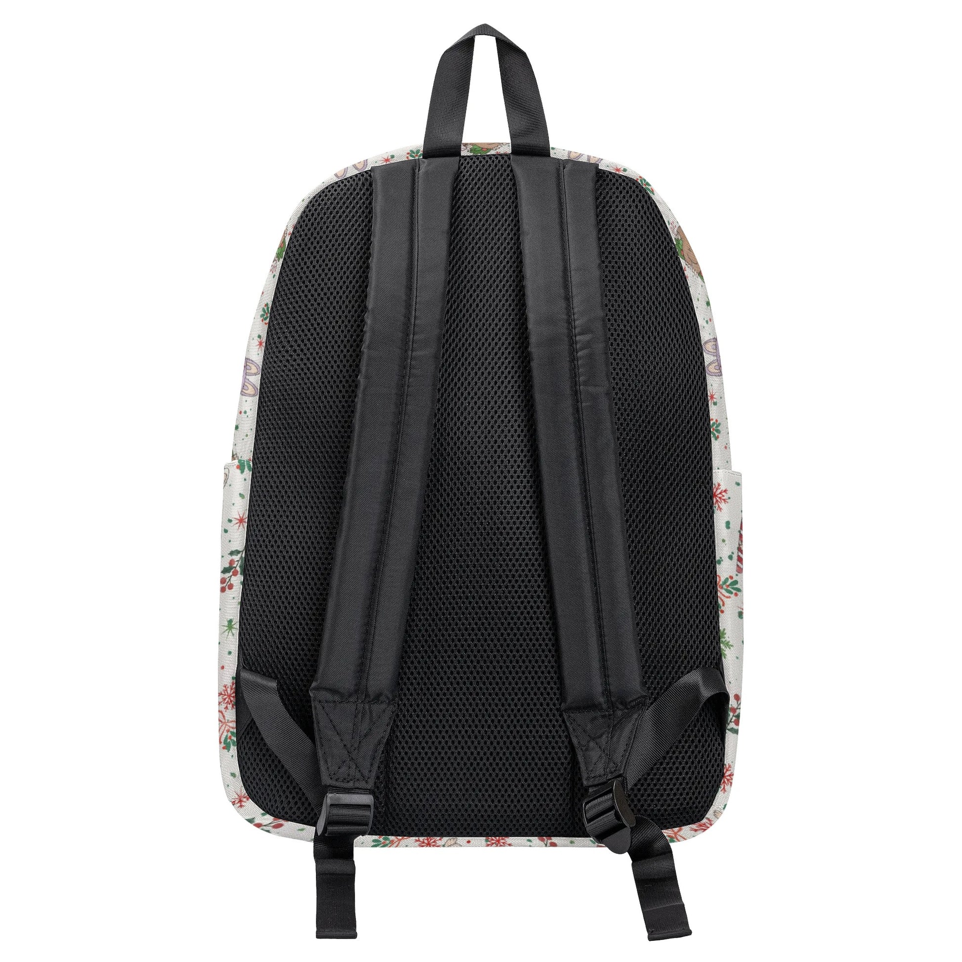 Christmas Labubu Backpack, Cute Holiday Cartoon School Bag with Snowflakes & Candy Canes, Winter Labubu Bookbag Gift for Kids BPGR03