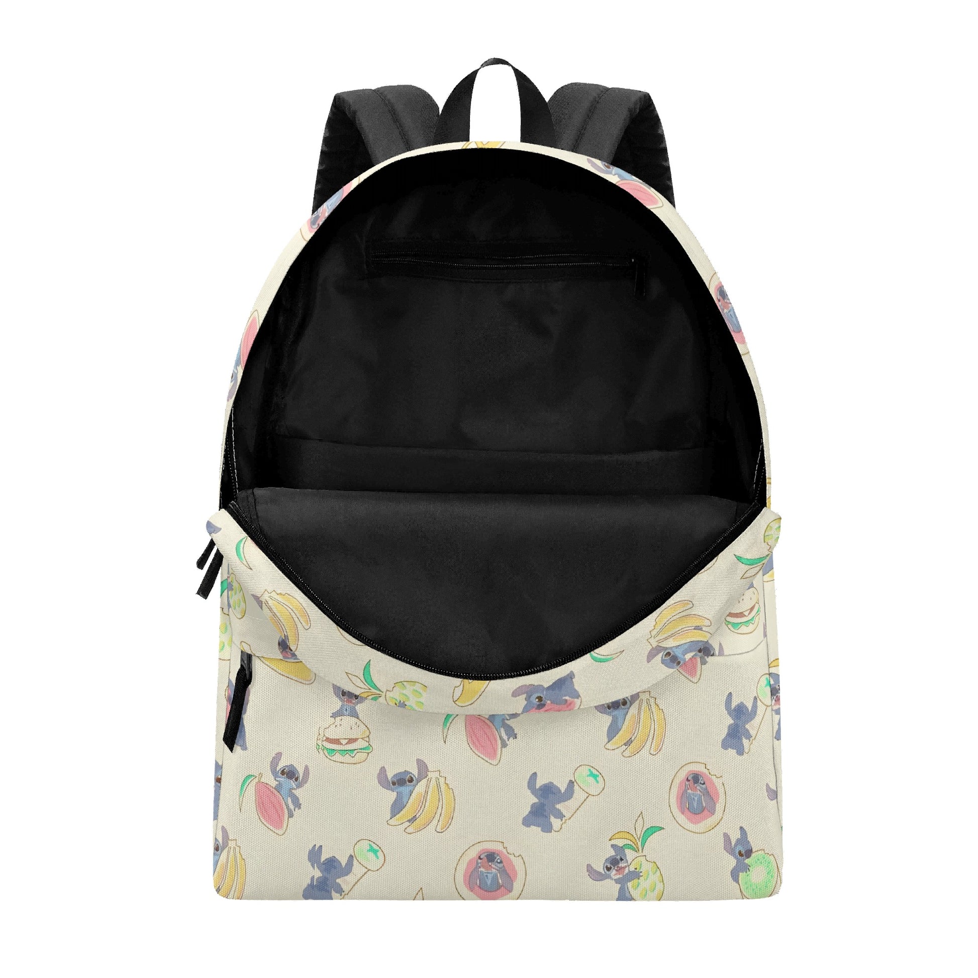 Stitch Food Backpack, Funny Fruit & Snack Print Rucksack, Casual Anime Style Bag for Everyday Use BPGR17