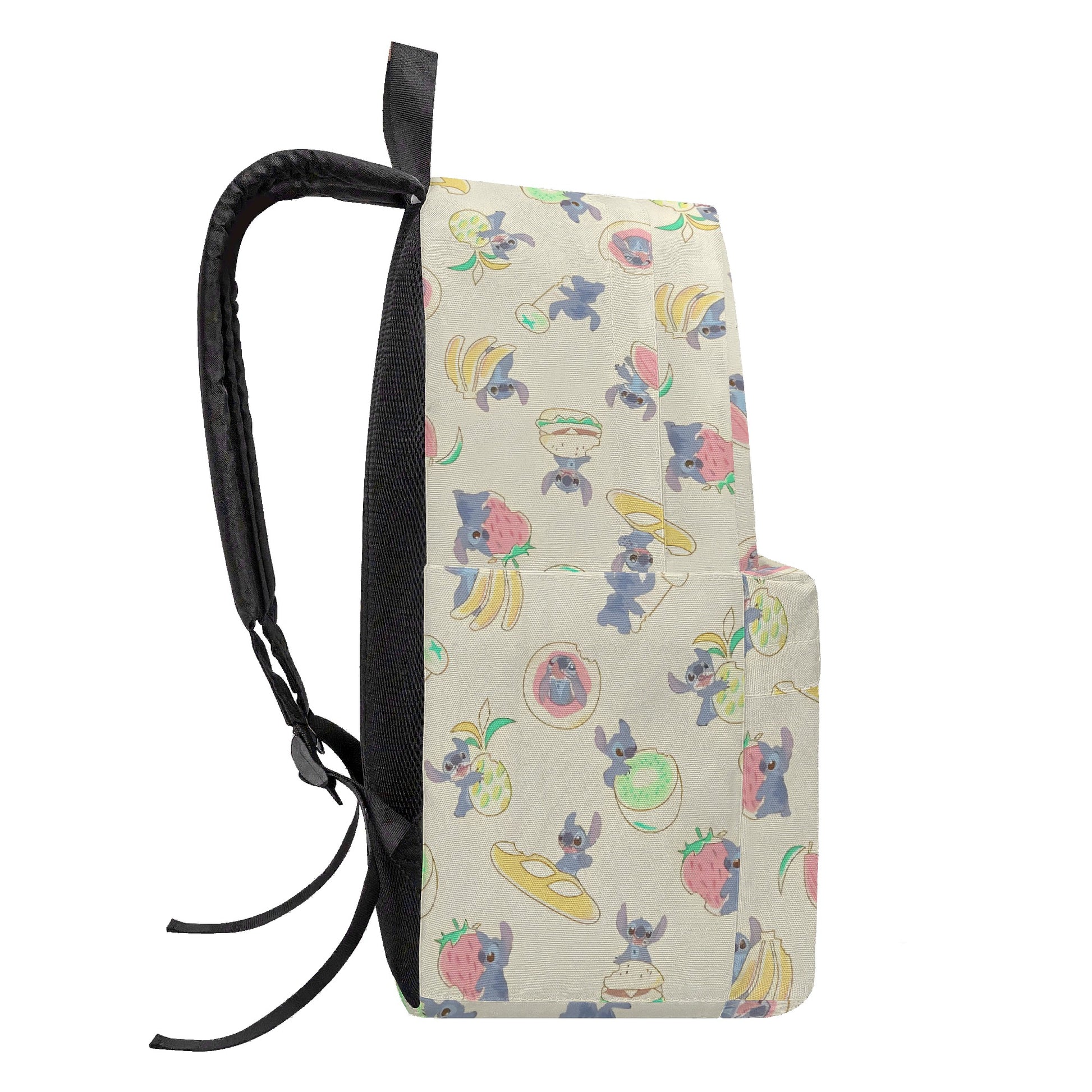 Stitch Food Backpack, Funny Fruit & Snack Print Rucksack, Casual Anime Style Bag for Everyday Use BPGR17