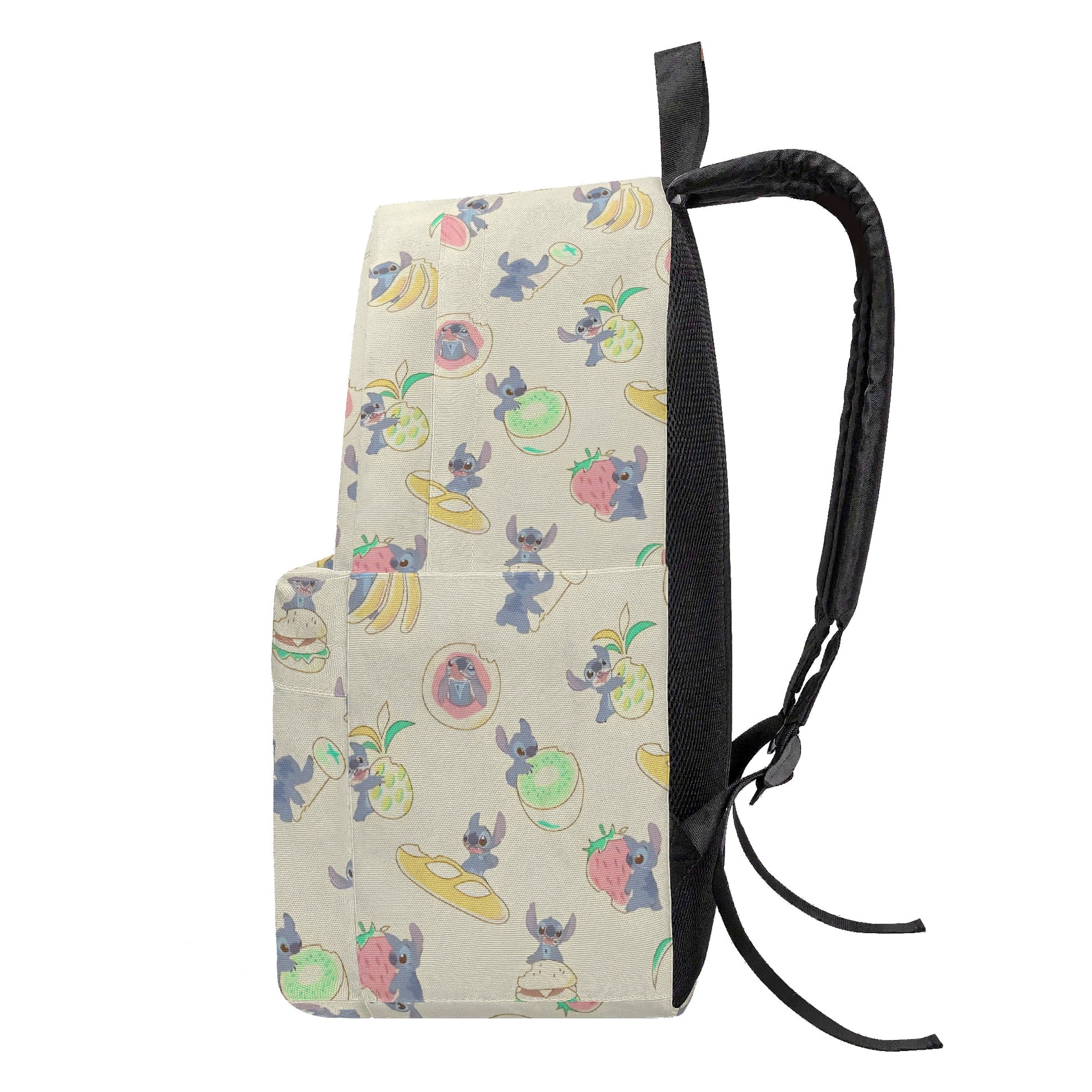 Stitch Food Backpack, Funny Fruit & Snack Print Rucksack, Casual Anime Style Bag for Everyday Use BPGR17