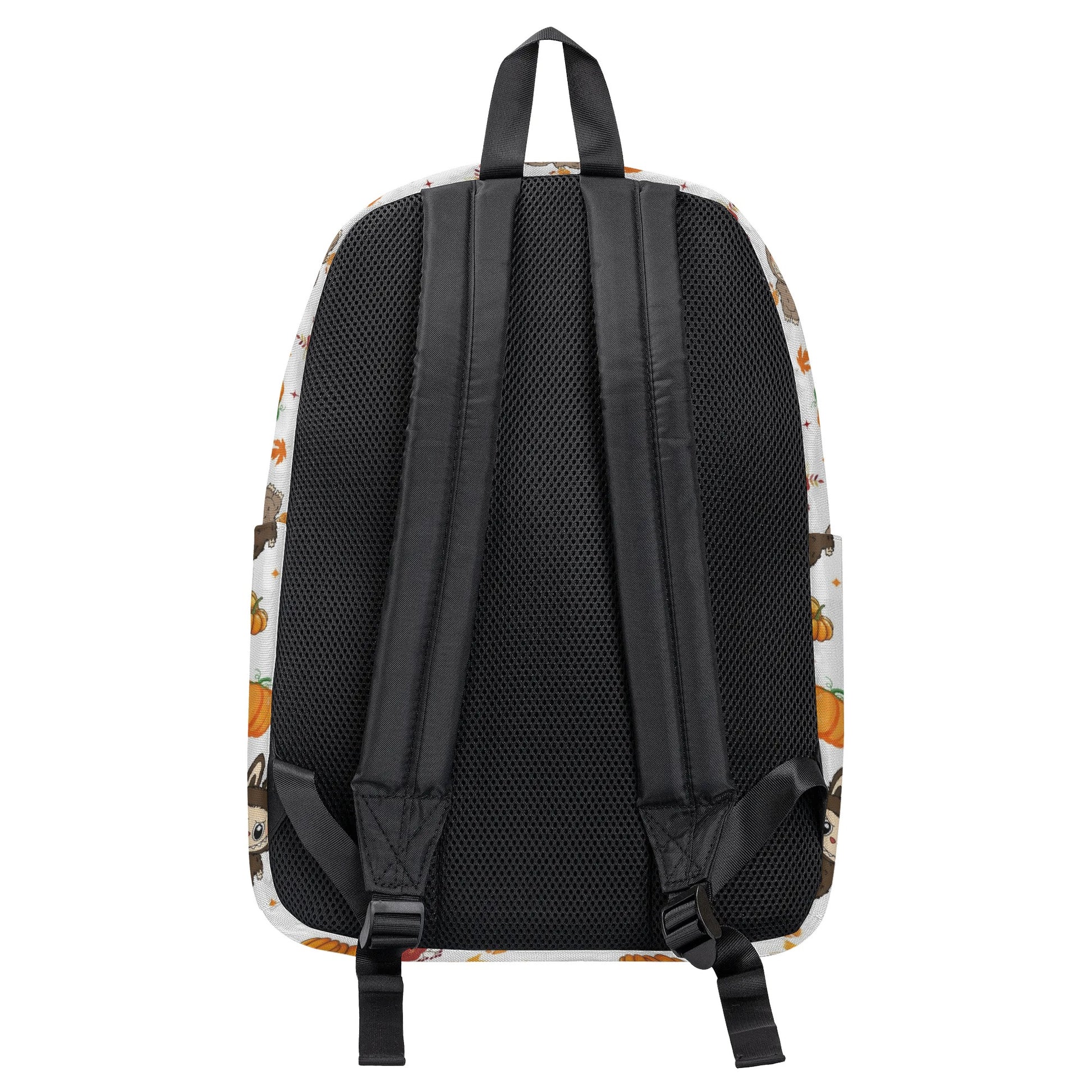 Fall Labubu Backpack, Autumn Pumpkin & Leaves Cartoon School Bag, Cute Thanksgiving Labubu Bookbag for Kids & Fans BPGR02