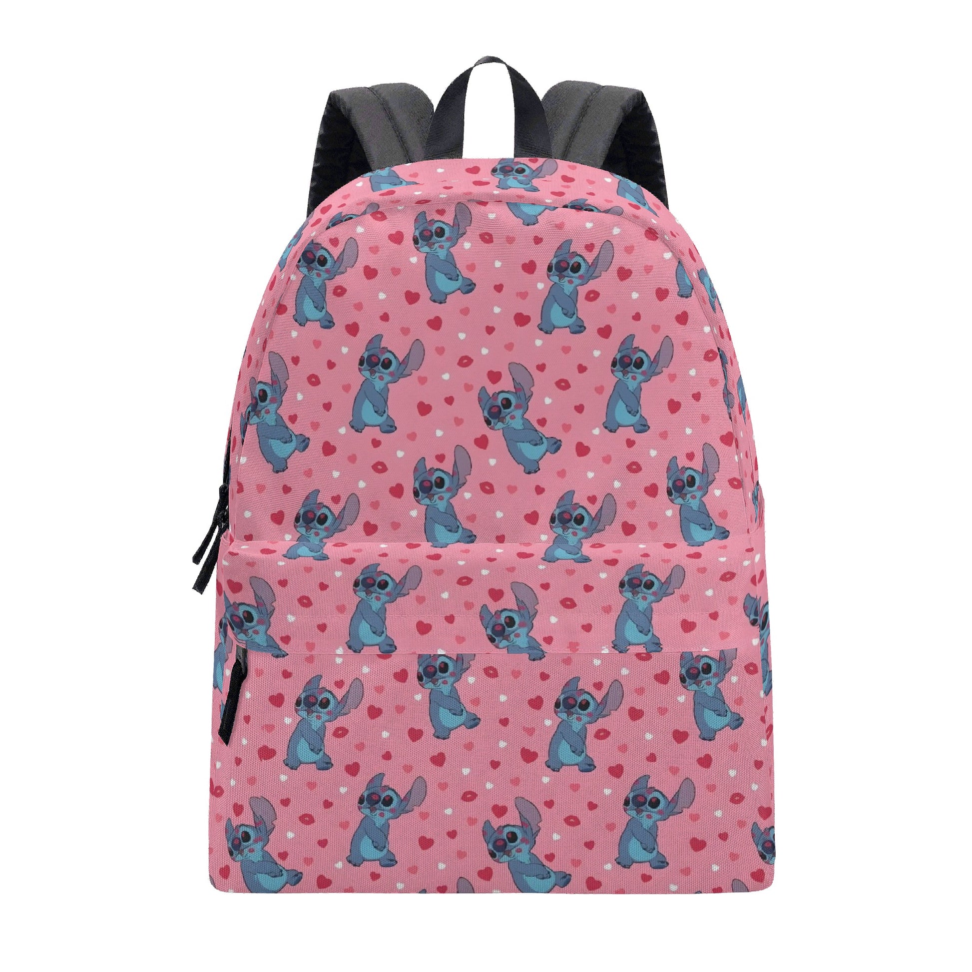 Stitch Pink Backpack, Heart Pattern Kawaii Style Bag, Cute Valentine Gift for Girls BPGR18