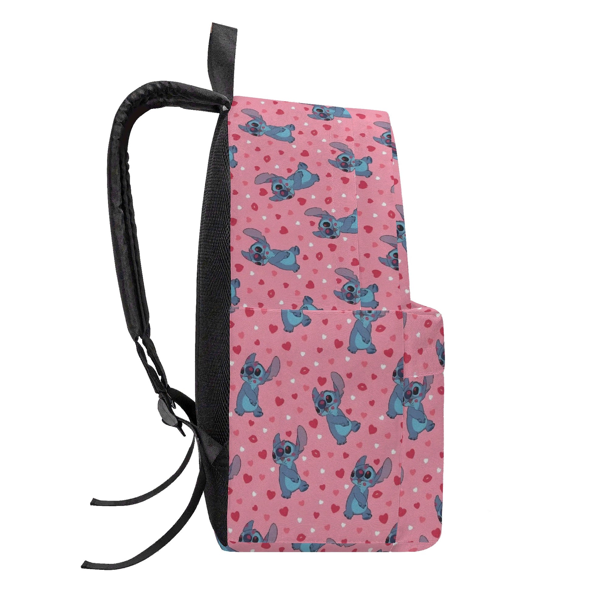 Stitch Pink Backpack, Heart Pattern Kawaii Style Bag, Cute Valentine Gift for Girls BPGR18