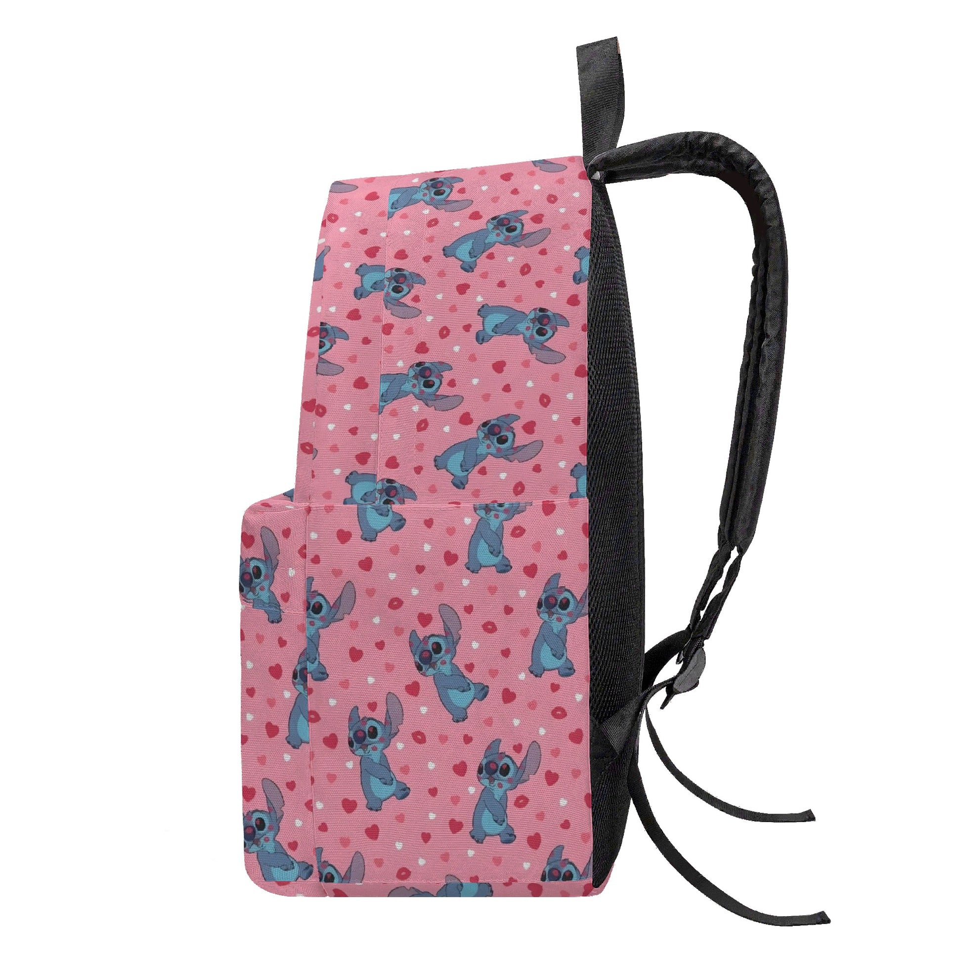 Stitch Pink Backpack, Heart Pattern Kawaii Style Bag, Cute Valentine Gift for Girls BPGR18