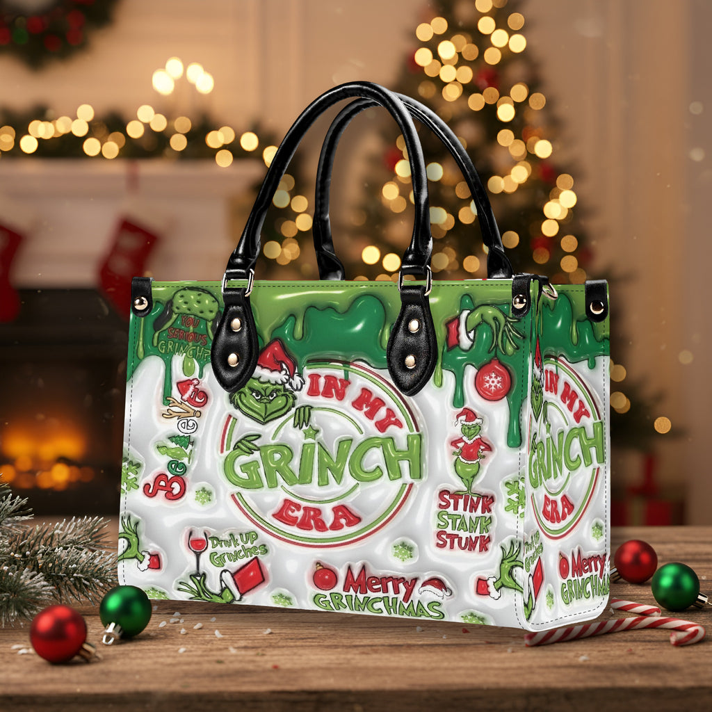 In My Grinch Era HandBag, Grinch Santa Handbag, Funny Christmas Purse, Holiday Party Gift, Festive Winter Accessory