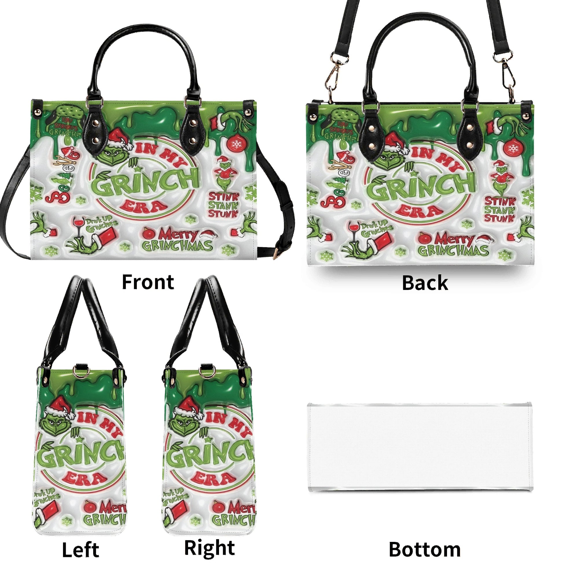 In My Grinch Era HandBag, Grinch Santa Handbag, Funny Christmas Purse, Holiday Party Gift, Festive Winter Accessory
