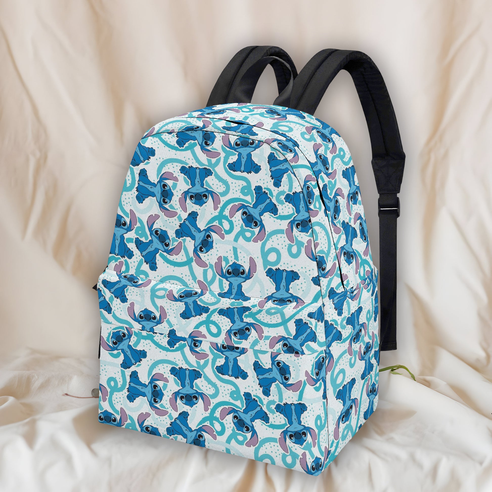 Stitch Tropical Backpack, Colorful Jungle Leaf Print Bag, Summer Fashion Daypack for Teens BPGR19
