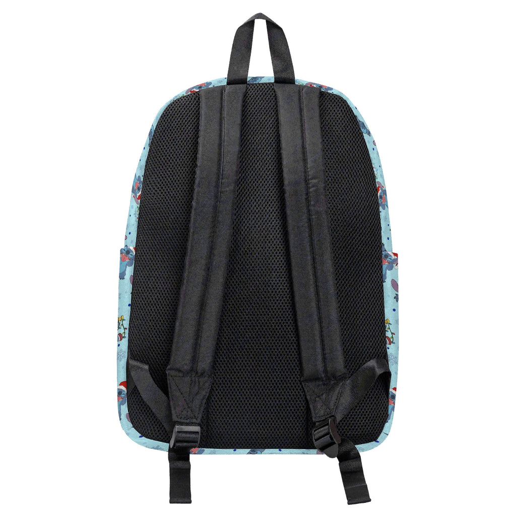 Stitch Christmas Backpack, Santa Claus Holiday Print Bag, Festive Cartoon Rucksack for Winter Gifts BPGR20