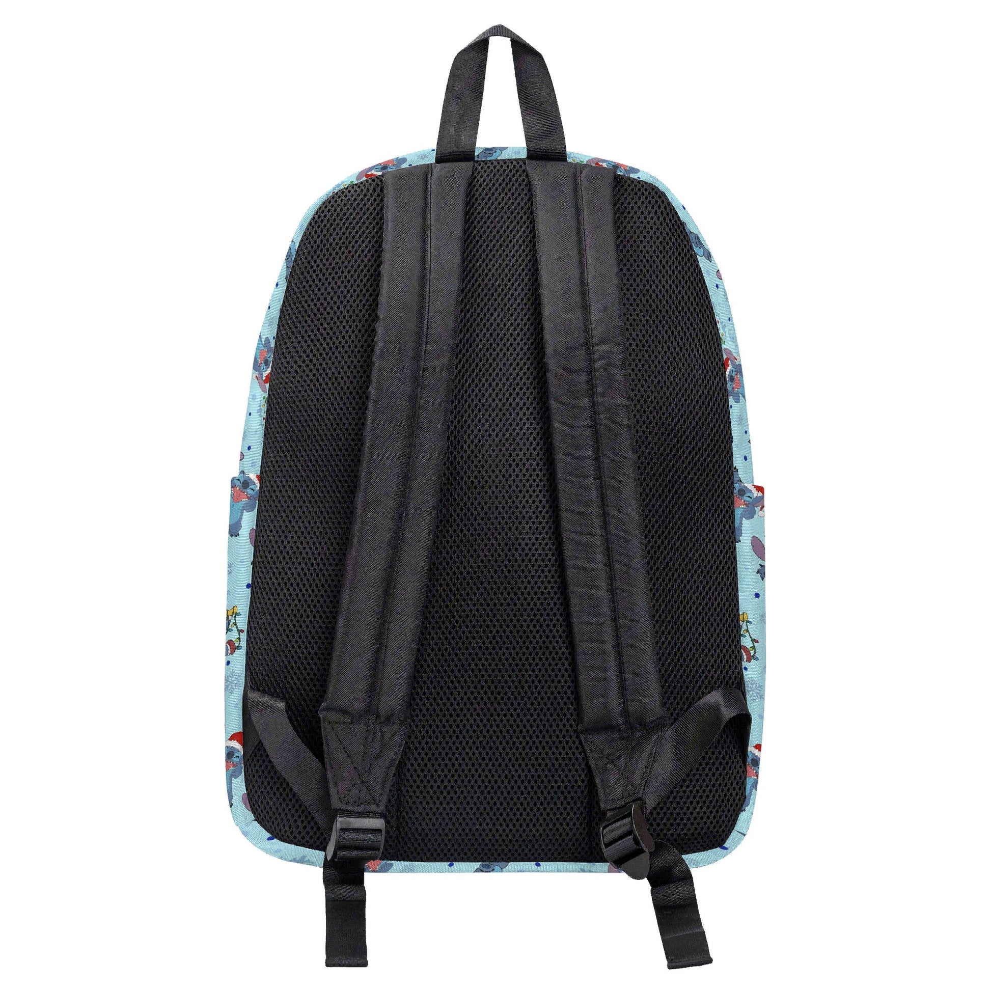 Stitch Christmas Backpack, Santa Claus Holiday Print Bag, Festive Cartoon Rucksack for Winter Gifts BPGR20