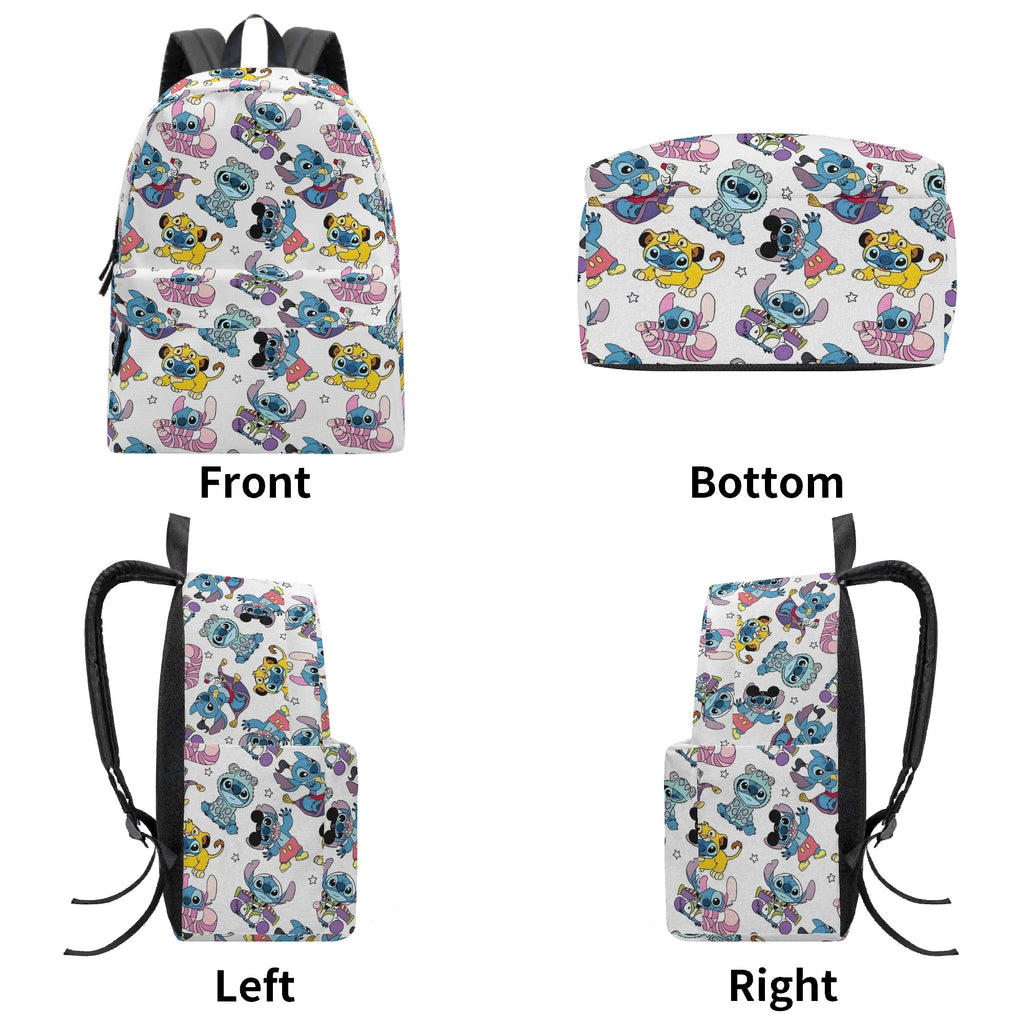 Stitch Cosplay Backpack, Fun Character Costume Print Bag, Colorful Cartoon Daypack for Fans BPGR21