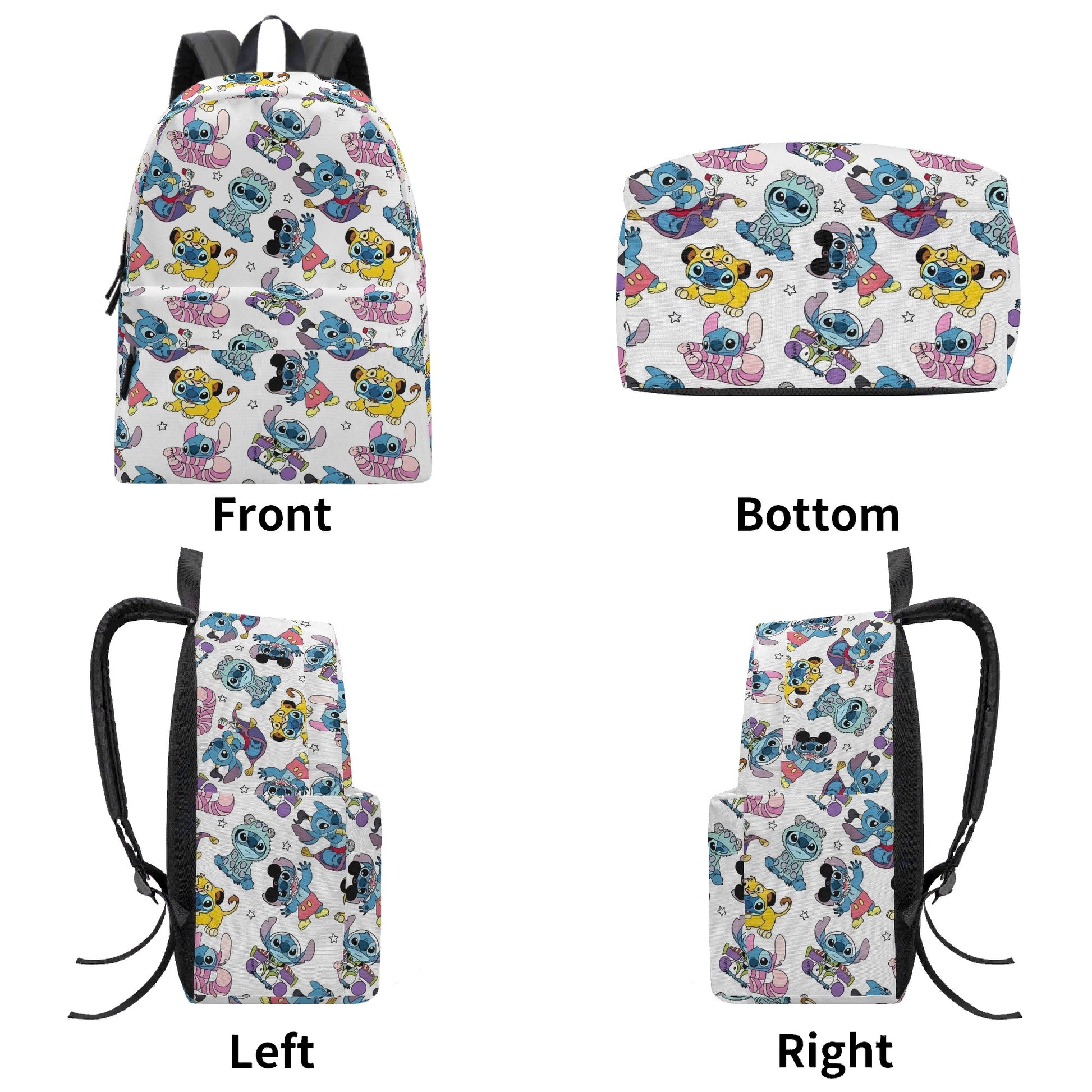 Stitch Cosplay Backpack, Fun Character Costume Print Bag, Colorful Cartoon Daypack for Fans BPGR21