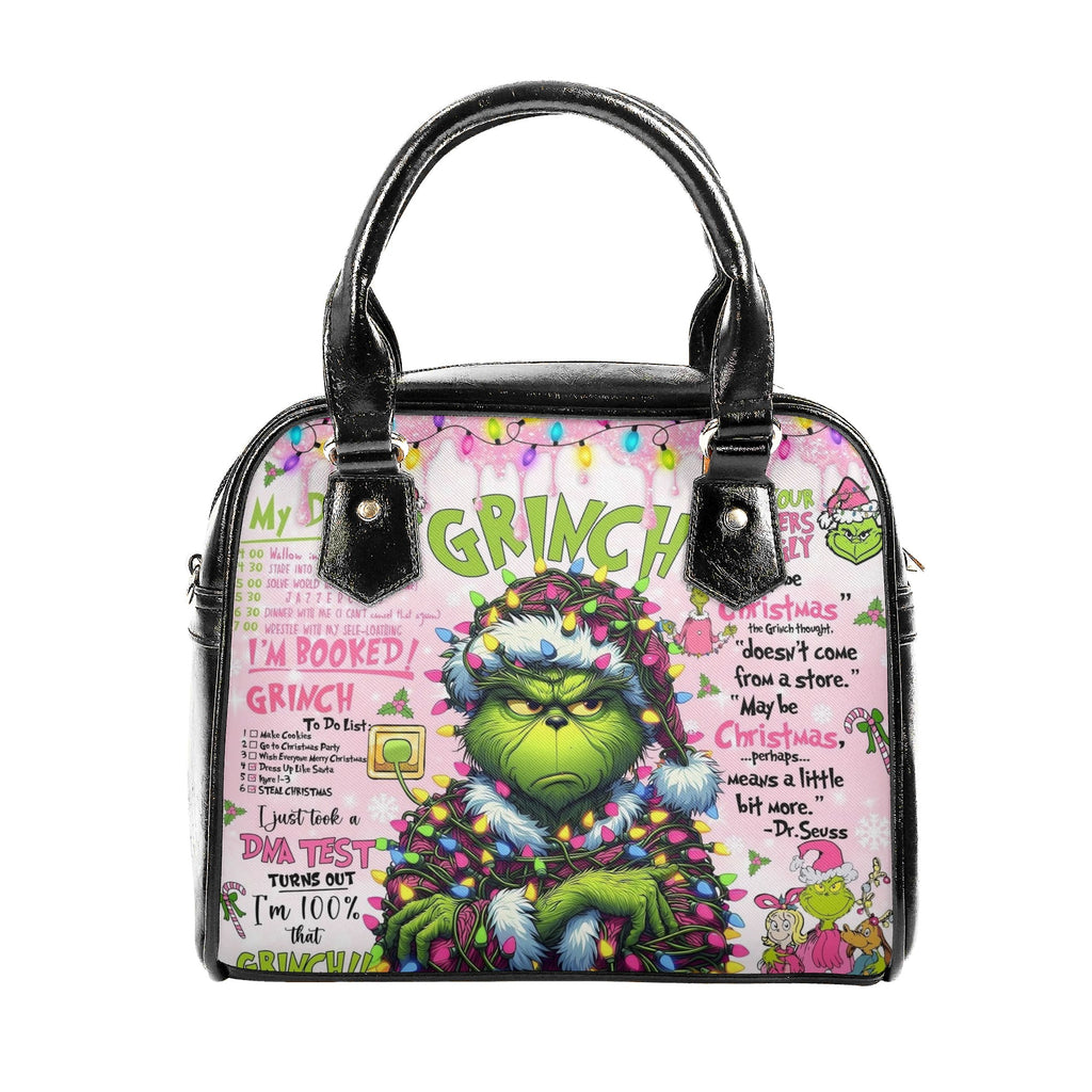 Pink Grinch Diva HandBag, Funny Christmas Purse, Grinch Holiday Handbag, Festive Gift Bag for Women, Whoville Style