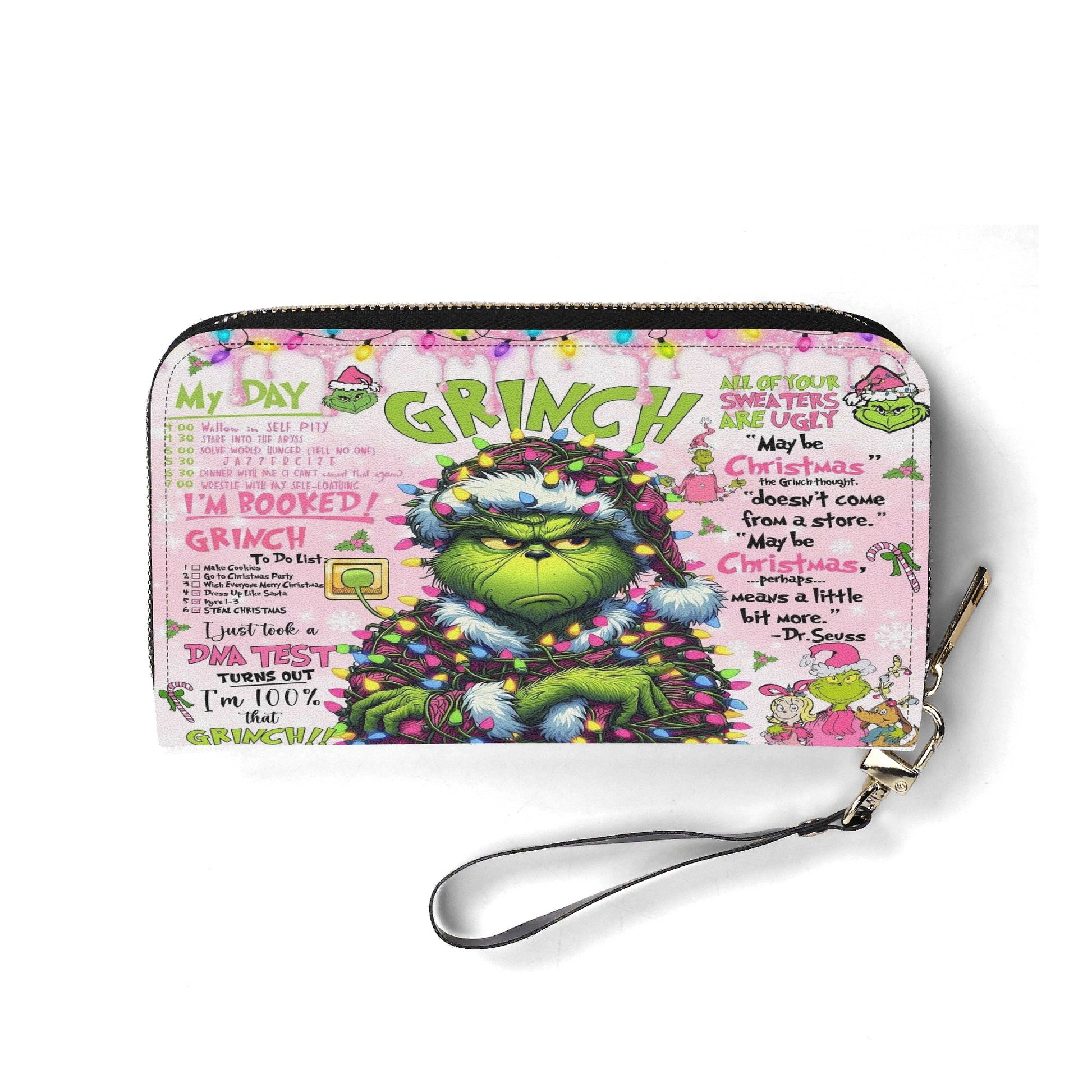 Pink Grinch Diva HandBag, Funny Christmas Purse, Grinch Holiday Handbag, Festive Gift Bag for Women, Whoville Style