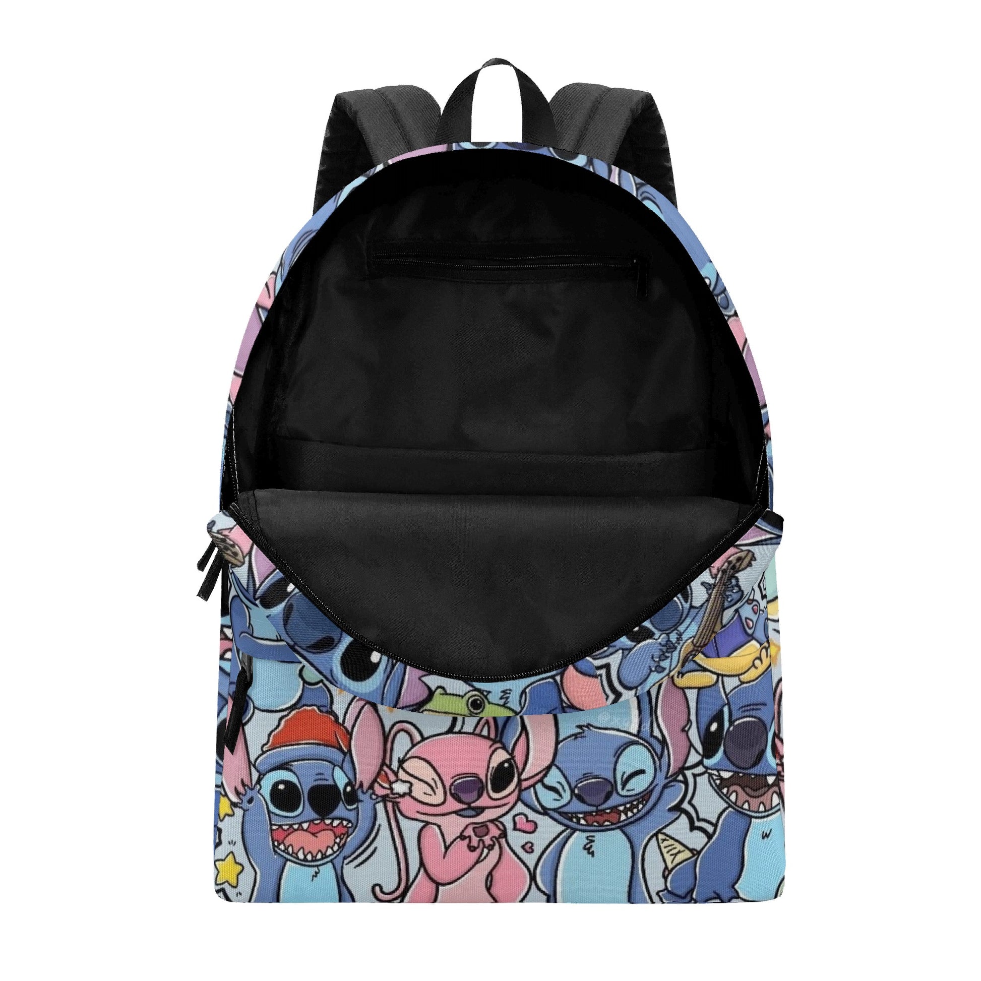 Stitch and Angel Backpack, Love Heart Pop Art Print, Cute Couple Cartoon Bag for Fans BPGR25