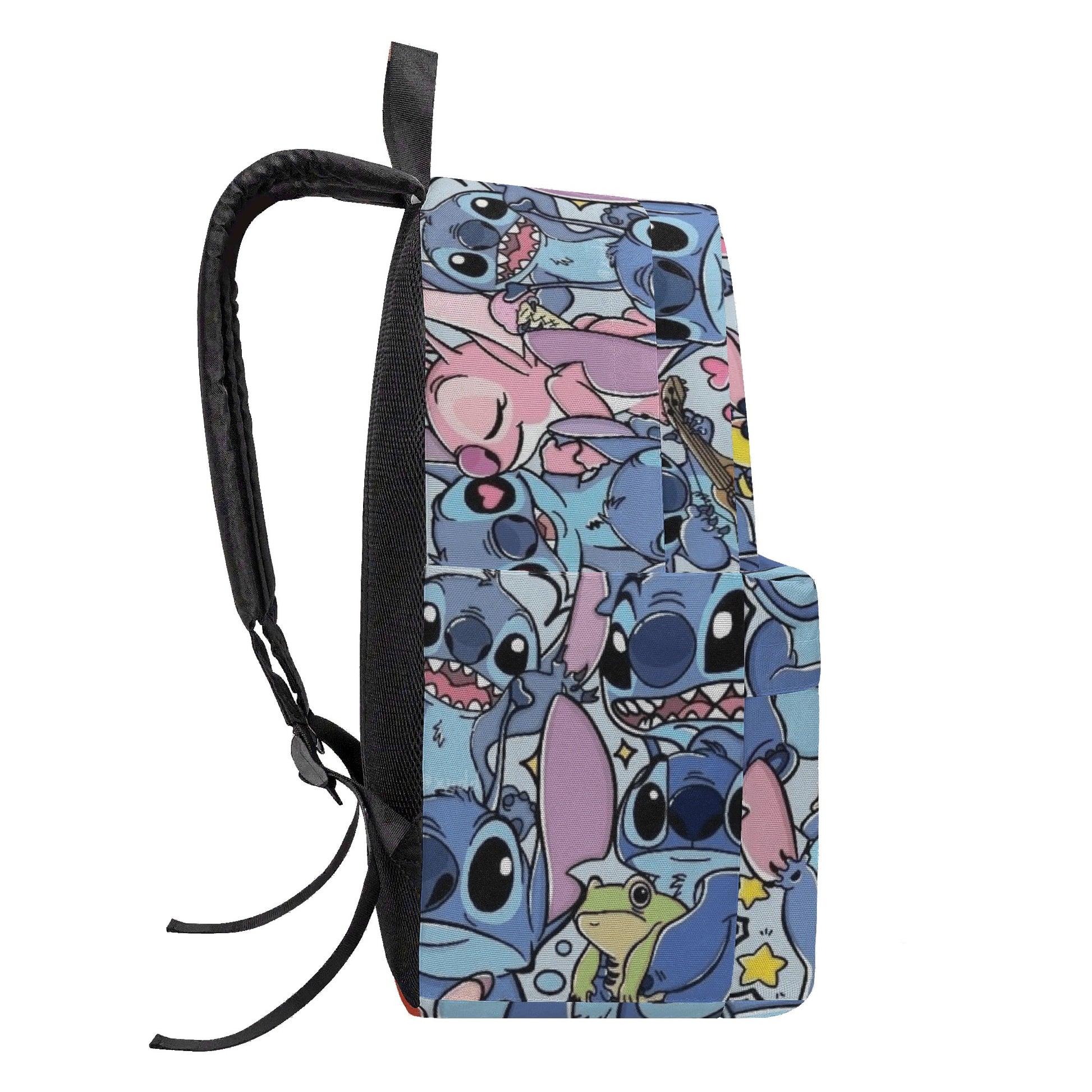 Stitch and Angel Backpack, Love Heart Pop Art Print, Cute Couple Cartoon Bag for Fans BPGR25