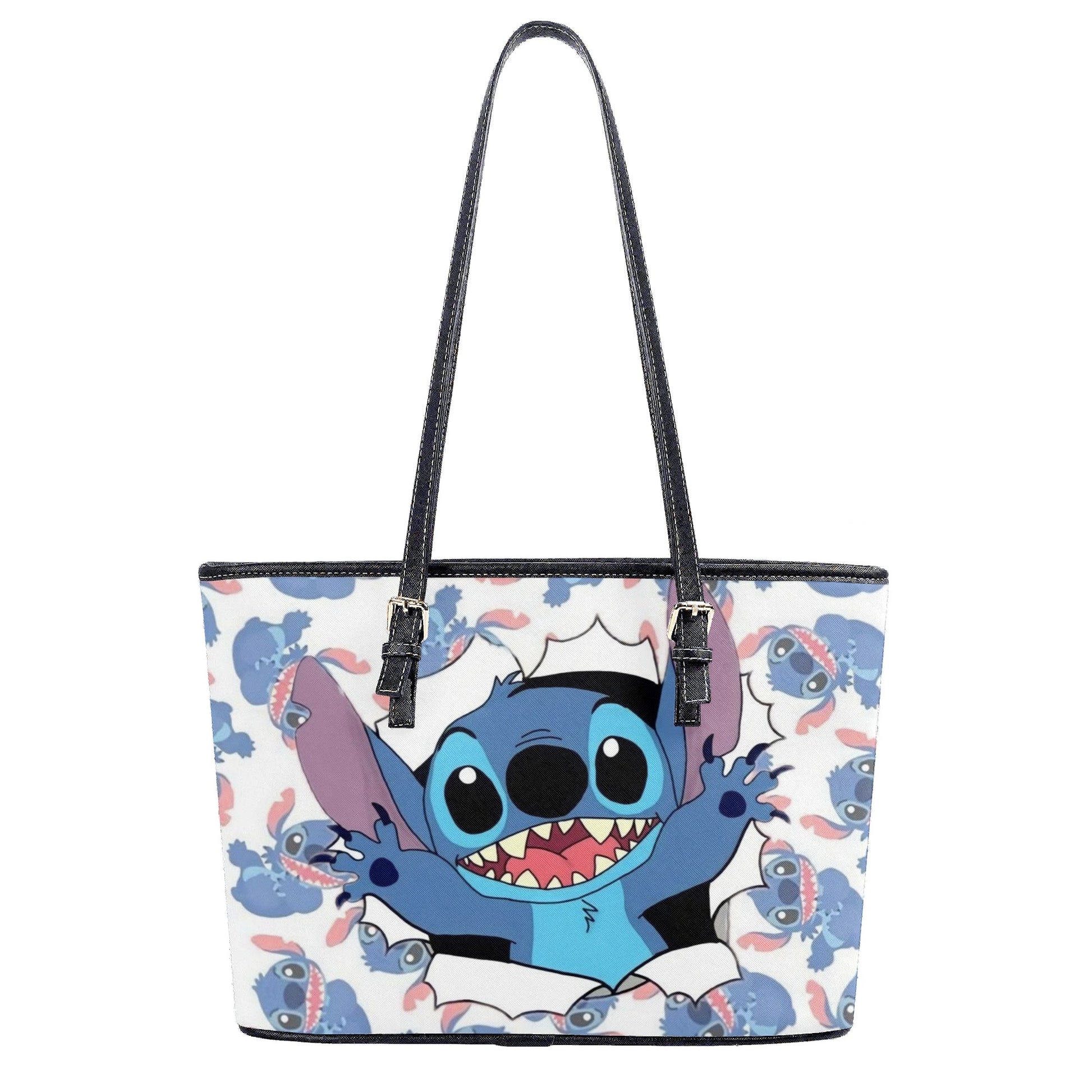 Stitch Halloween Leather Handbag, Cute Cartoon Anime Tote Bag for Women, Women’s Halloween Accessory Handbag