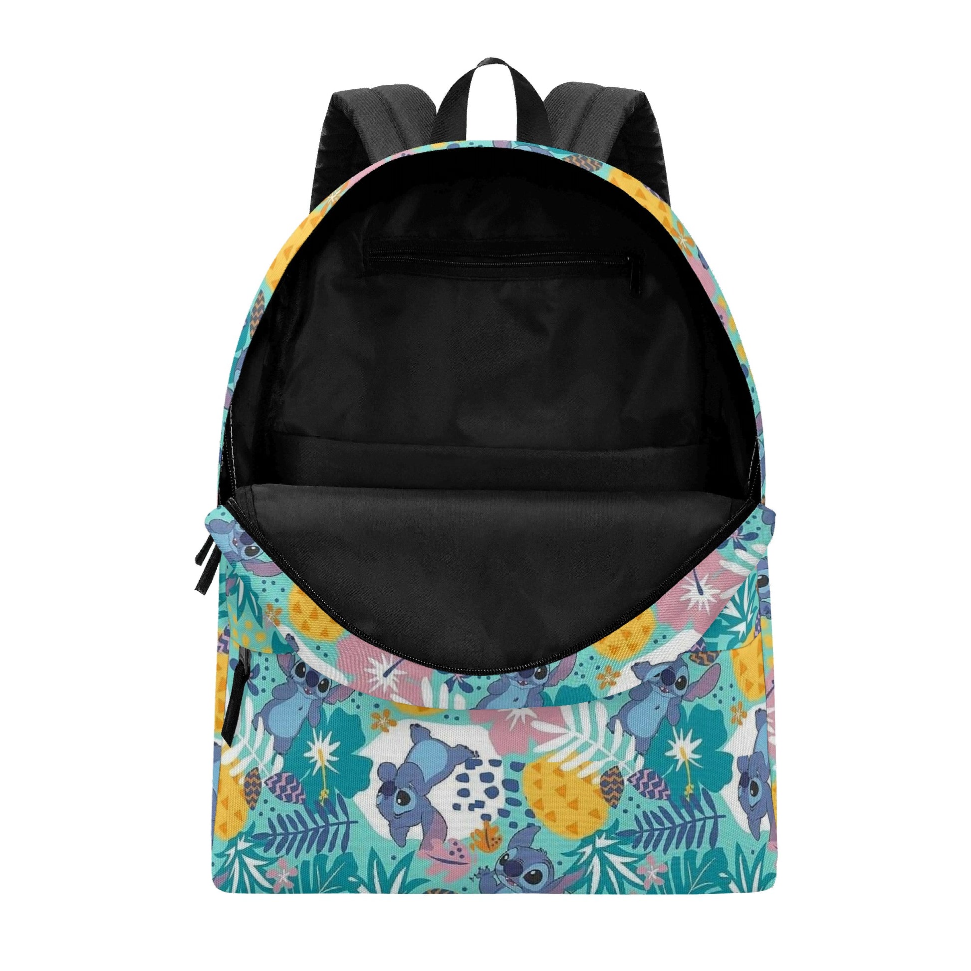 Stitch Backpack for Kids and Adults, Cute Hawaiian Pineapple Print School Bag, Cartoon Character Travel Backpack BPGR28