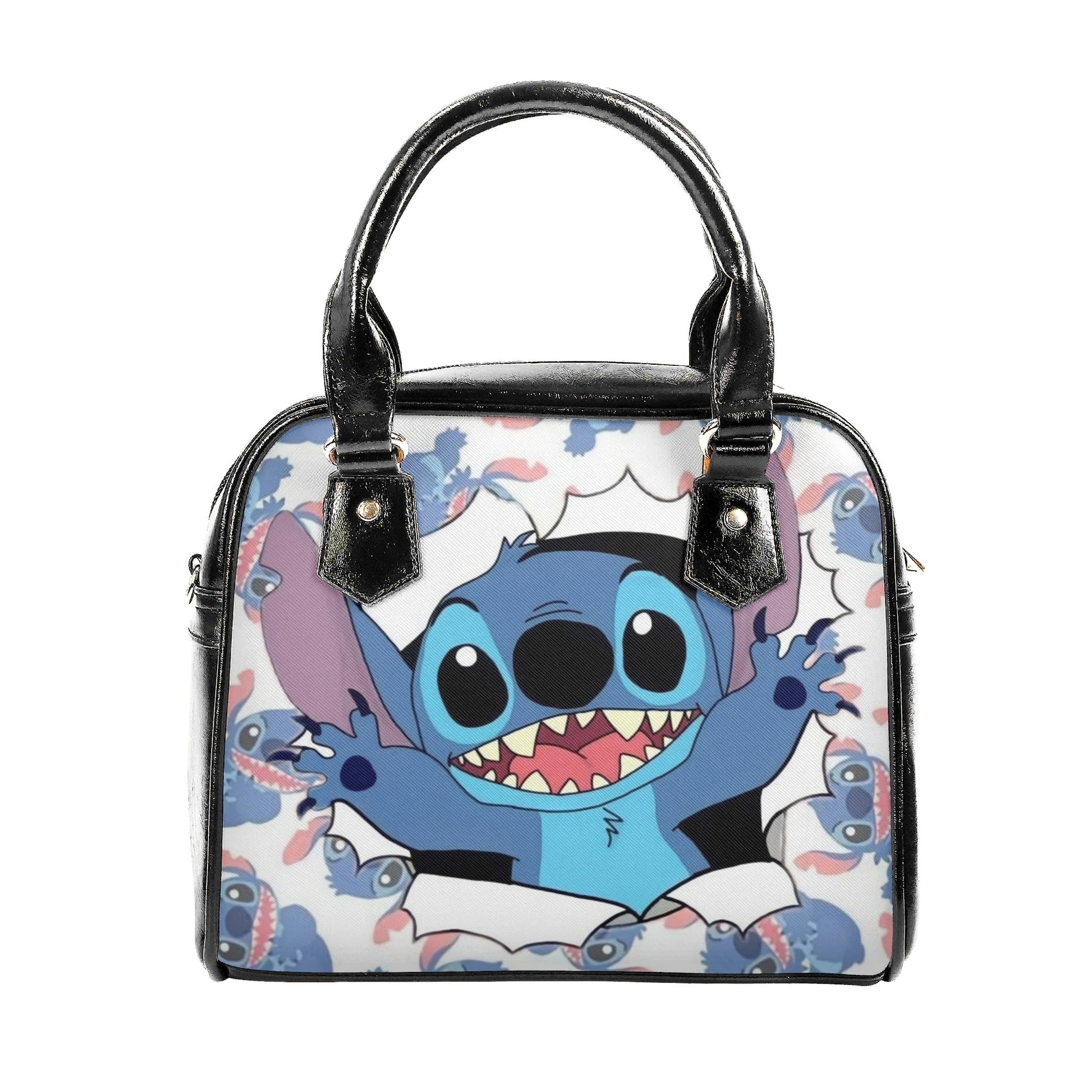 Stitch Halloween Leather Handbag, Cute Cartoon Anime Tote Bag for Women, Women’s Halloween Accessory Handbag
