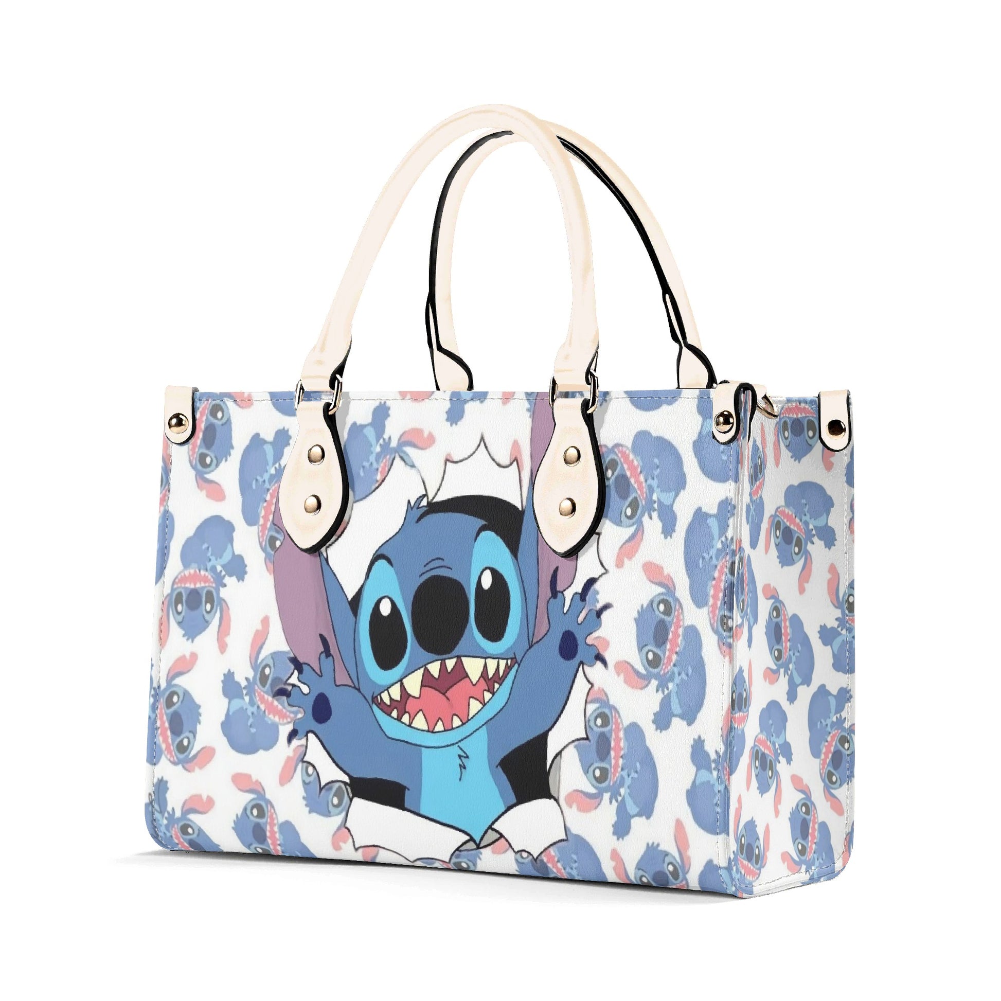 Stitch Halloween Leather Handbag, Cute Cartoon Anime Tote Bag for Women, Women’s Halloween Accessory Handbag
