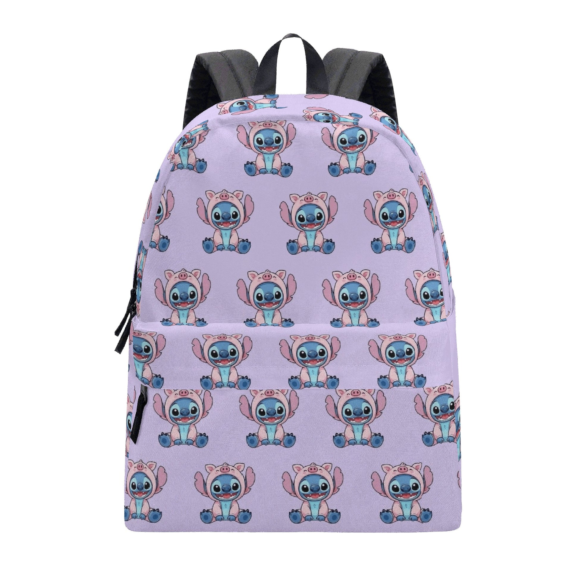 Stitch Pig Backpack, Cute Piggy Costume Print, Kawaii Purple Daypack for Fans & Kids BPGR26