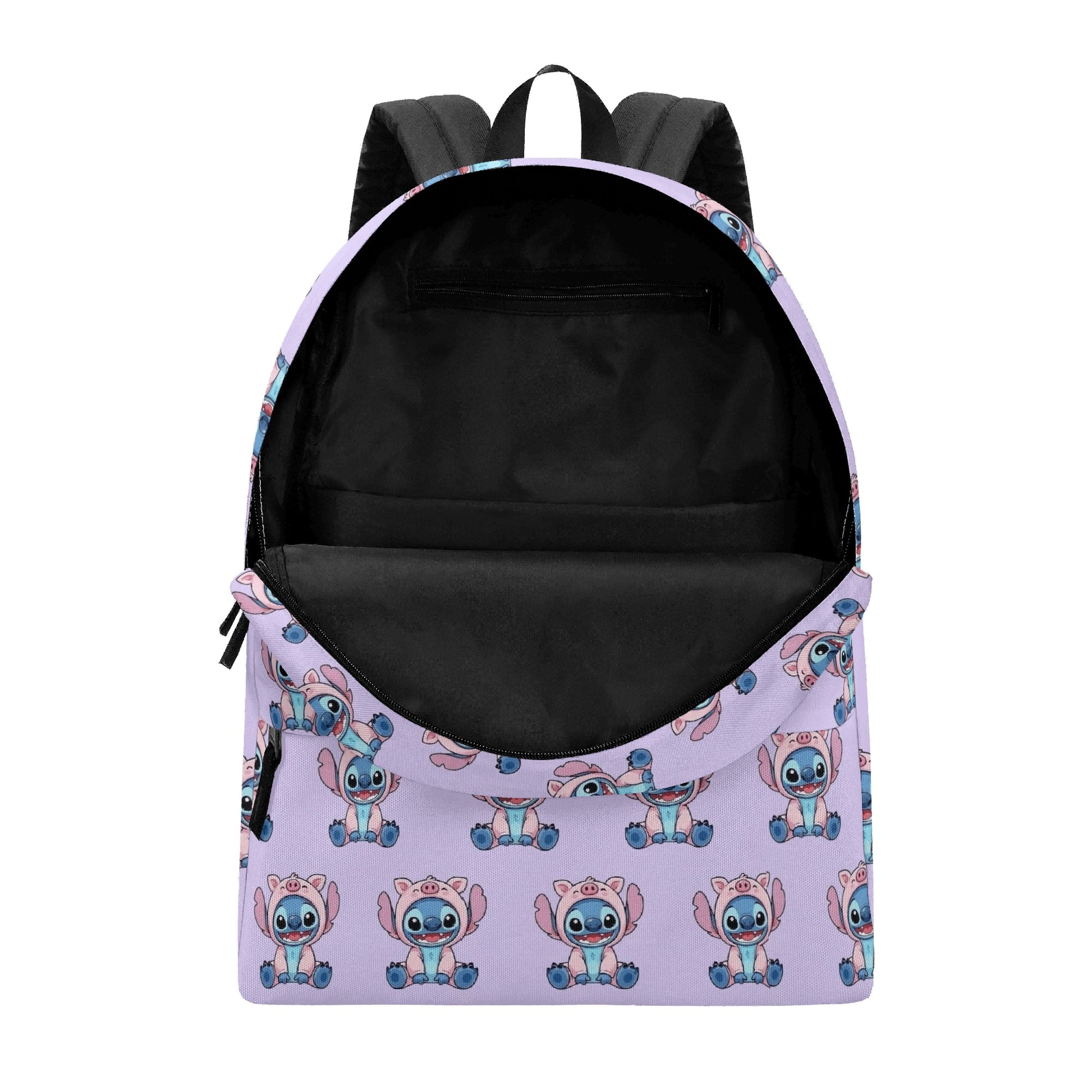 Stitch Pig Backpack, Cute Piggy Costume Print, Kawaii Purple Daypack for Fans & Kids BPGR26
