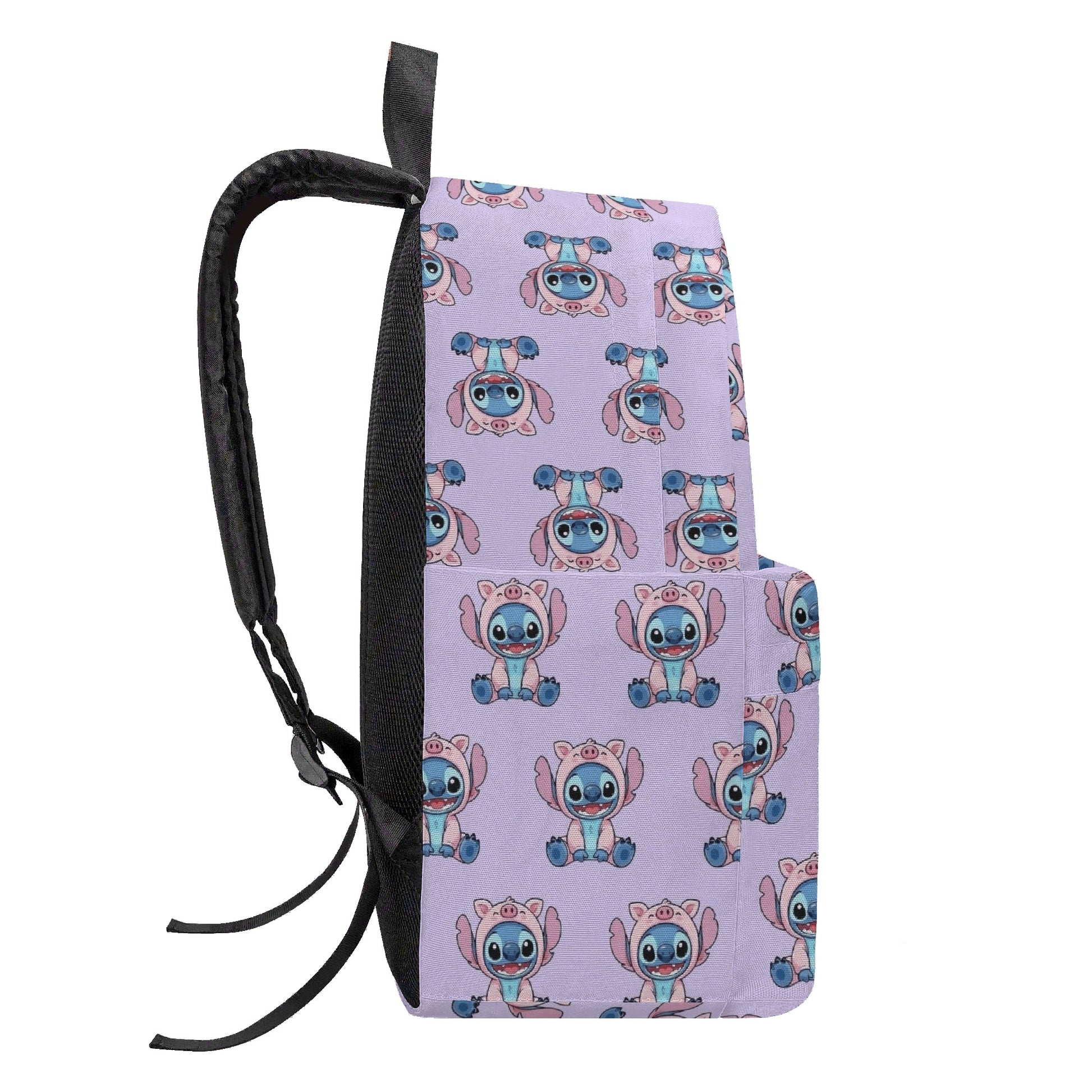 Stitch Pig Backpack, Cute Piggy Costume Print, Kawaii Purple Daypack for Fans & Kids BPGR26