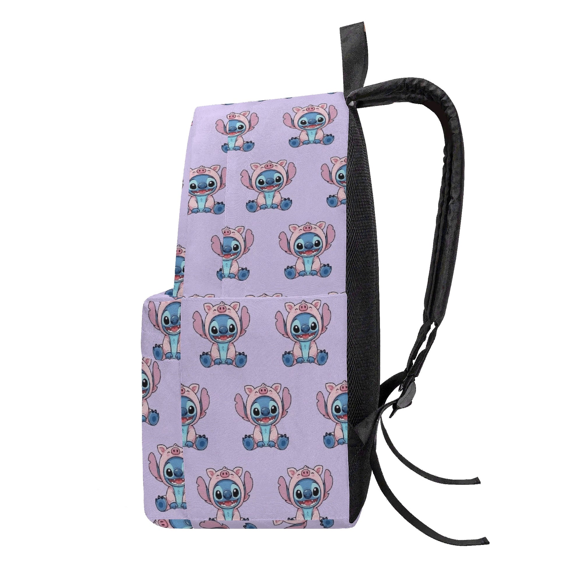 Stitch Pig Backpack, Cute Piggy Costume Print, Kawaii Purple Daypack for Fans & Kids BPGR26