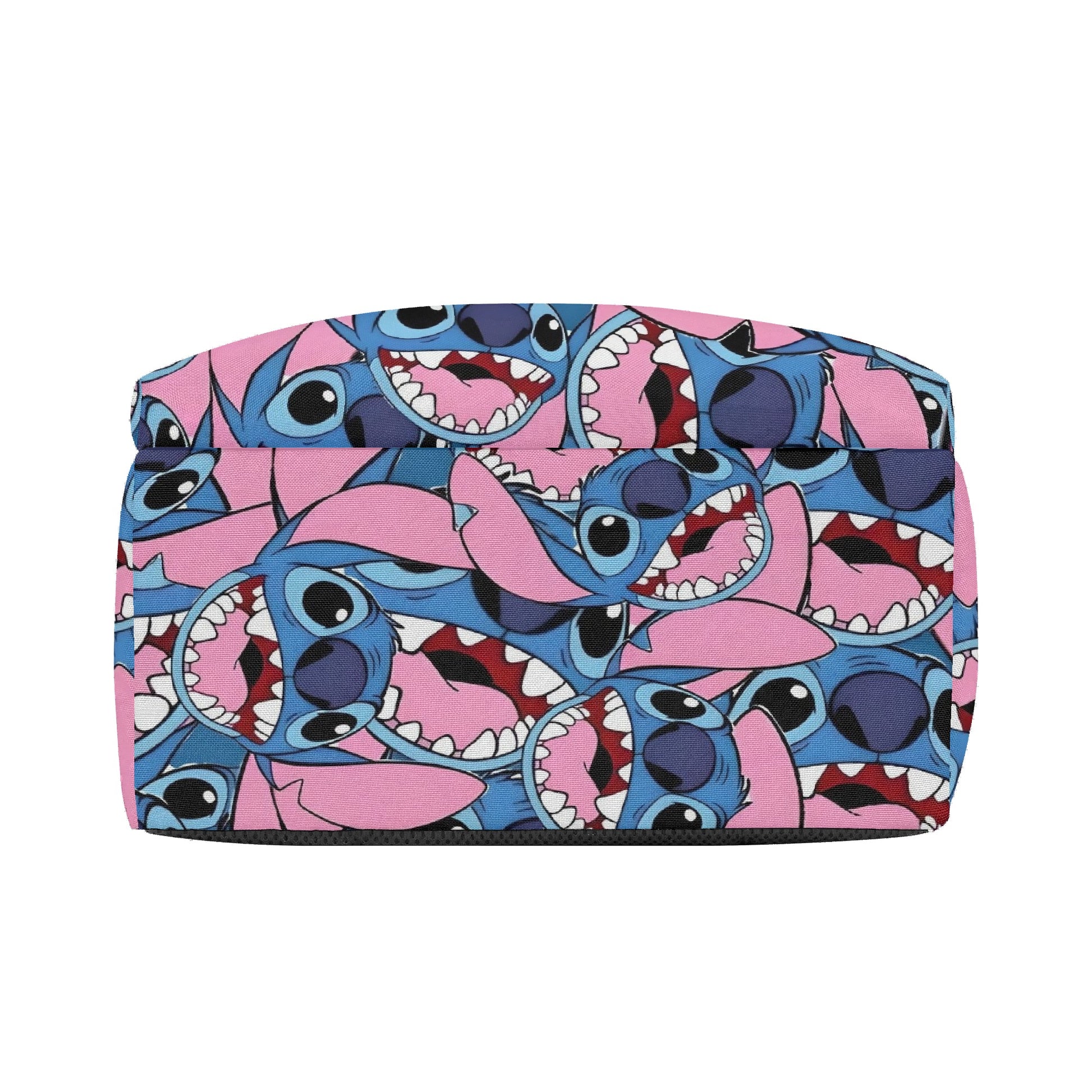 Stitch Faces Backpack, Bold Pink All Over Print, Fun Cartoon Statement Bag for Teens BPGR27