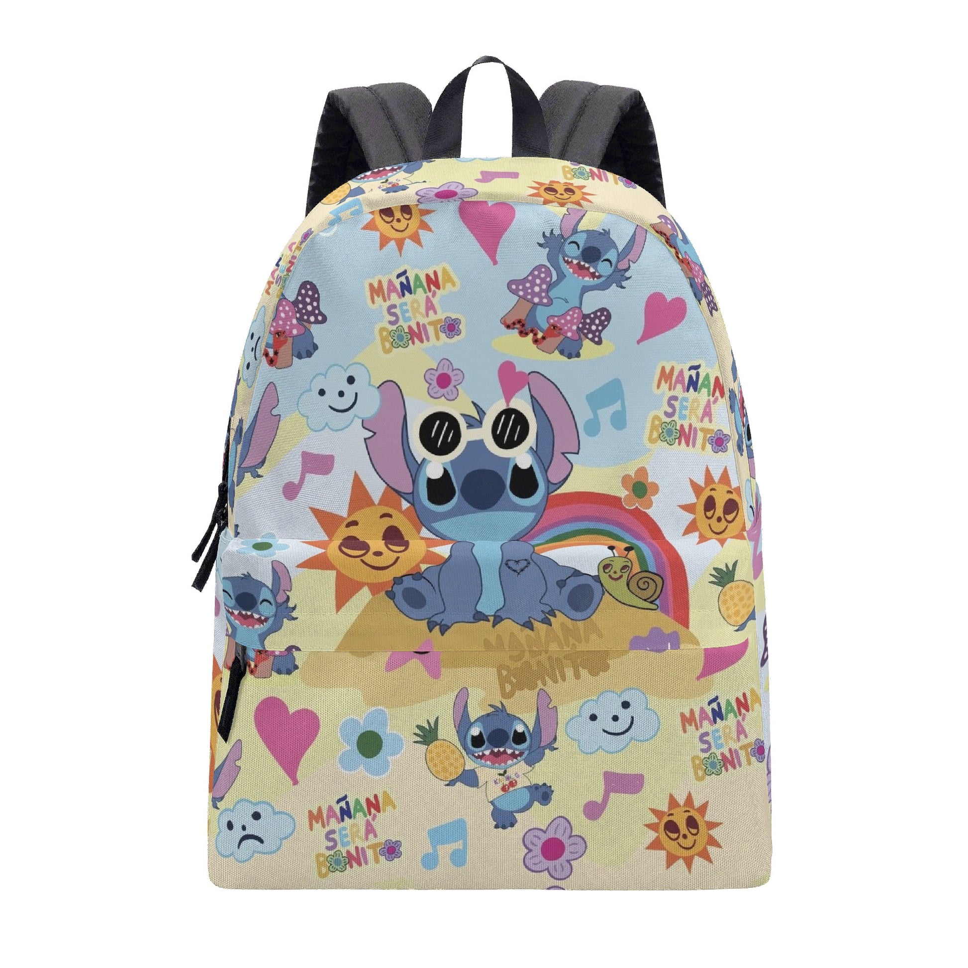 Stitch Backpack, Cute Rainbow Sun Print School Bag, Cartoon Travel Backpack for Kids and Teens BPGR29