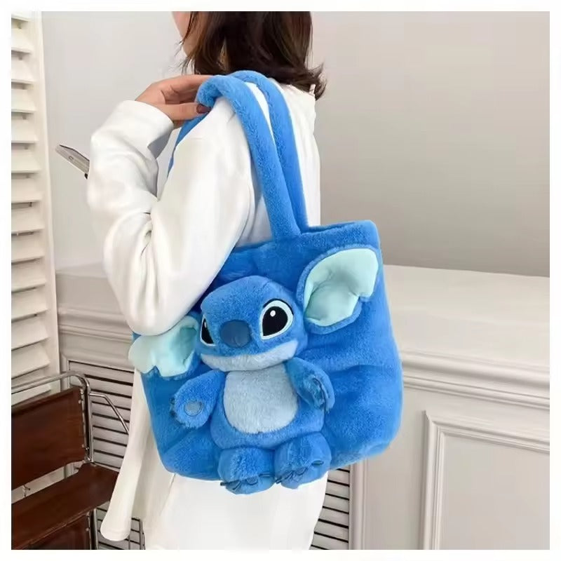 Cartoon Stitch Plush Cartoon Tote Bag, Backpack Stitch, Plush Backpack, Cartoon Bags, Gift Stitch Bag