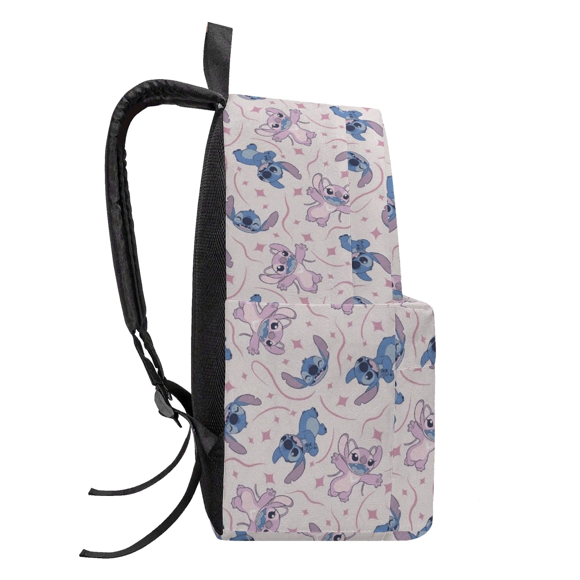 Stitch and Angel Backpack, Cute Pink Star Print School Bag, Cartoon Travel Backpack for Kids and Teens BPGR30