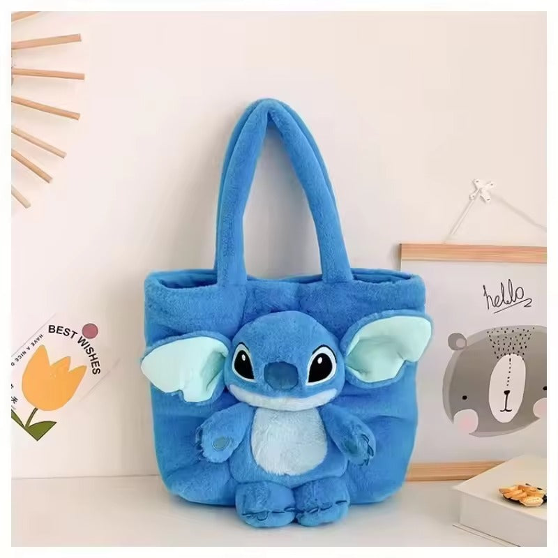 Cartoon Stitch Plush Cartoon Tote Bag, Backpack Stitch, Plush Backpack, Cartoon Bags, Gift Stitch Bag