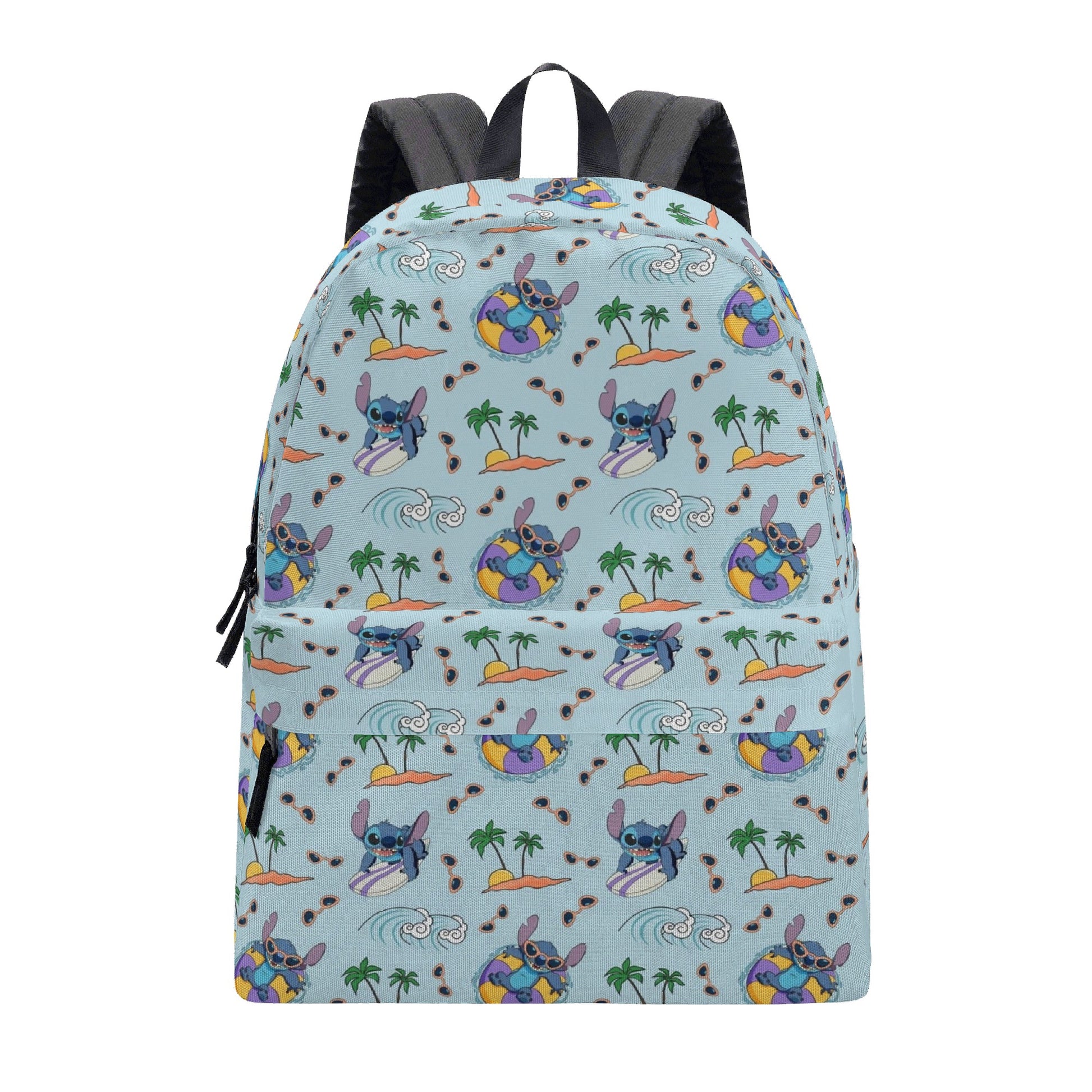 Stitch Backpack, Cute Surfing Beach Print School Bag, Cartoon Travel Backpack for Kids and Teens BPGR31