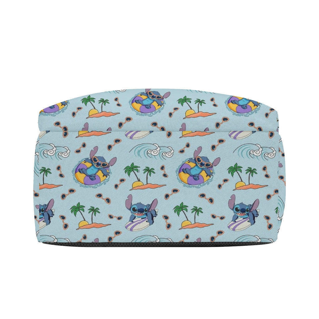 Stitch Backpack, Cute Surfing Beach Print School Bag, Cartoon Travel Backpack for Kids and Teens BPGR31