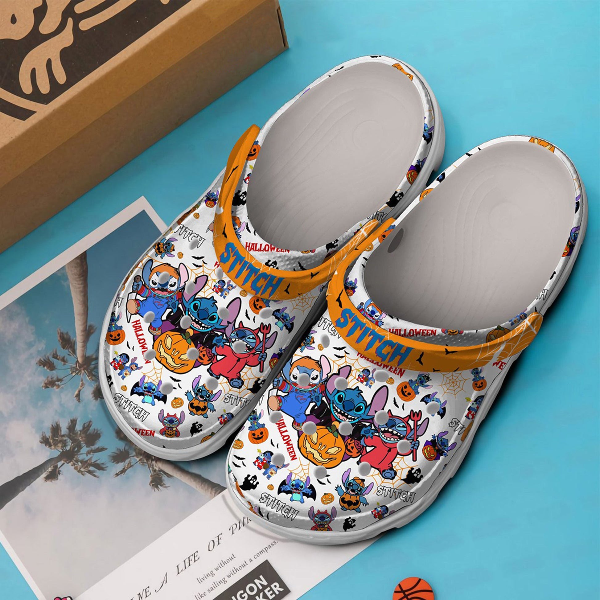 Stitch Halloween Clogs Shoes, Custom Name Shoes, Stitch Shoes, Cartoon Shoes, Stitch Halloween Shoes