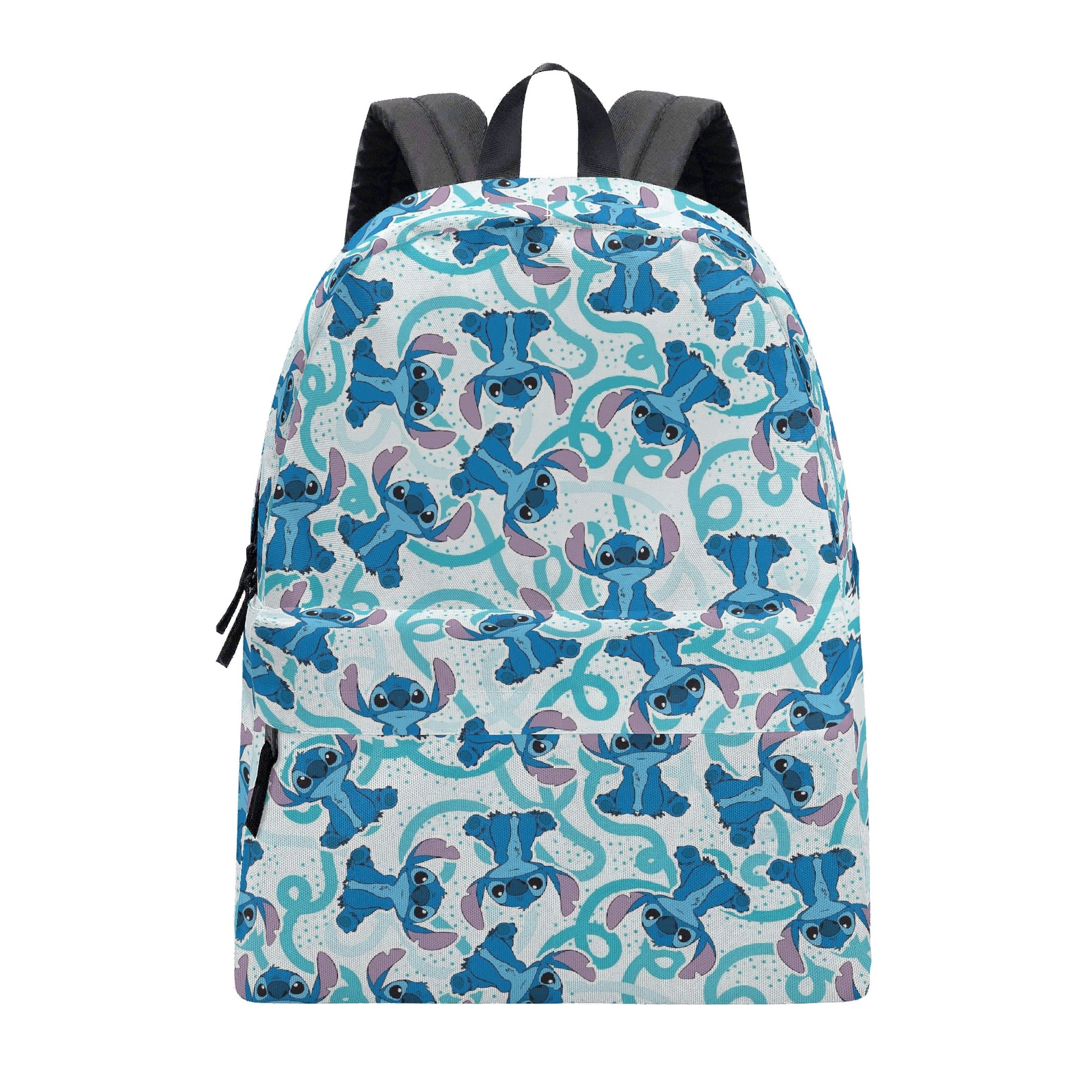 Stitch Backpack, Fun Blue Cartoon Print School Bag, Cute Character Travel Backpack for Kids and Teens BPGR32