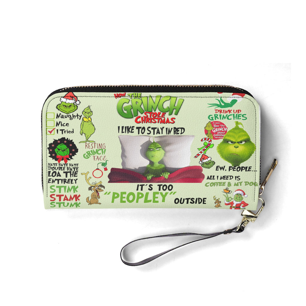 How The Grinch Stole Christmas HandBag, Funny Quote Purse, Grinchmas Leather Bag, Holiday Gift, Cozy Winter Bag