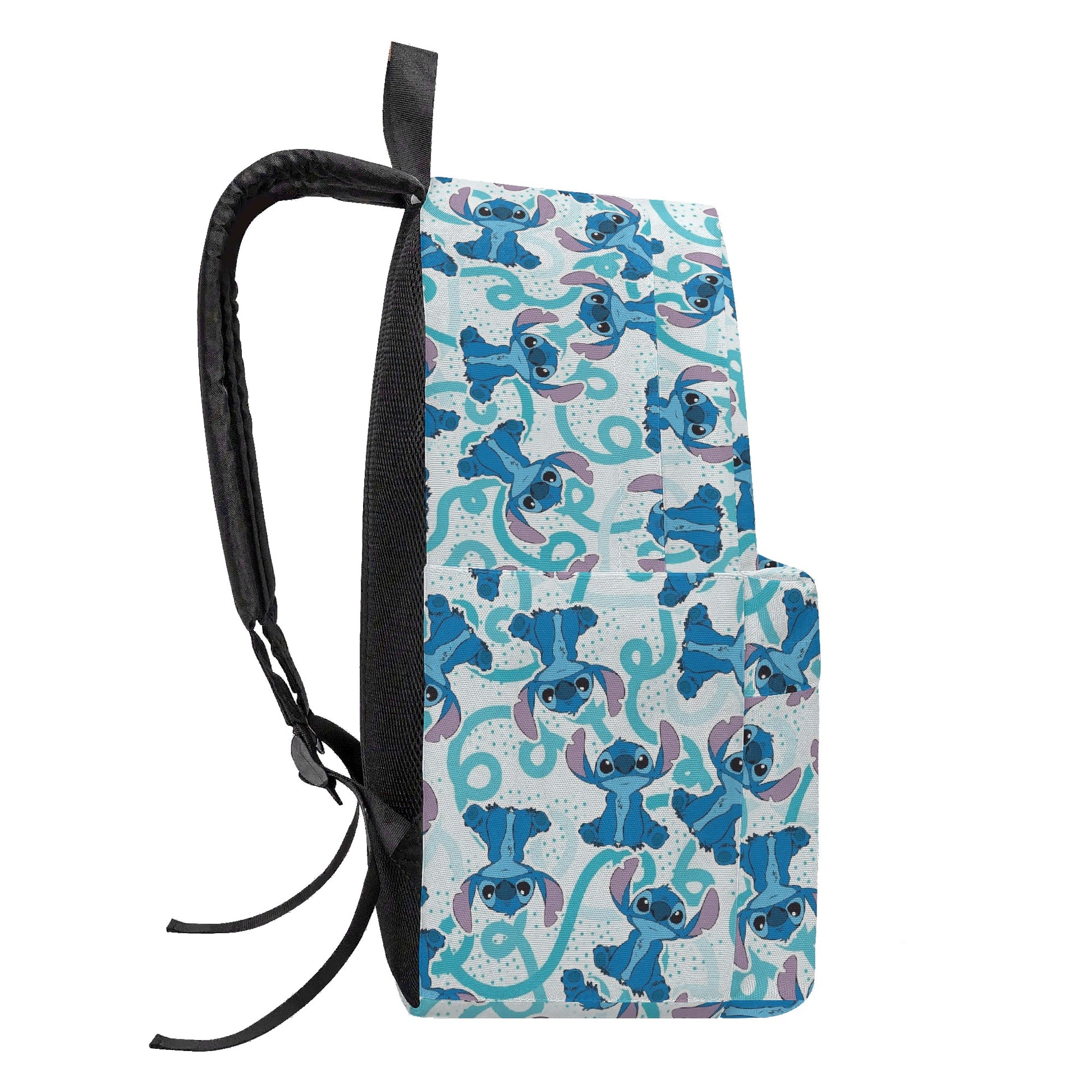 Stitch Backpack, Fun Blue Cartoon Print School Bag, Cute Character Travel Backpack for Kids and Teens BPGR32