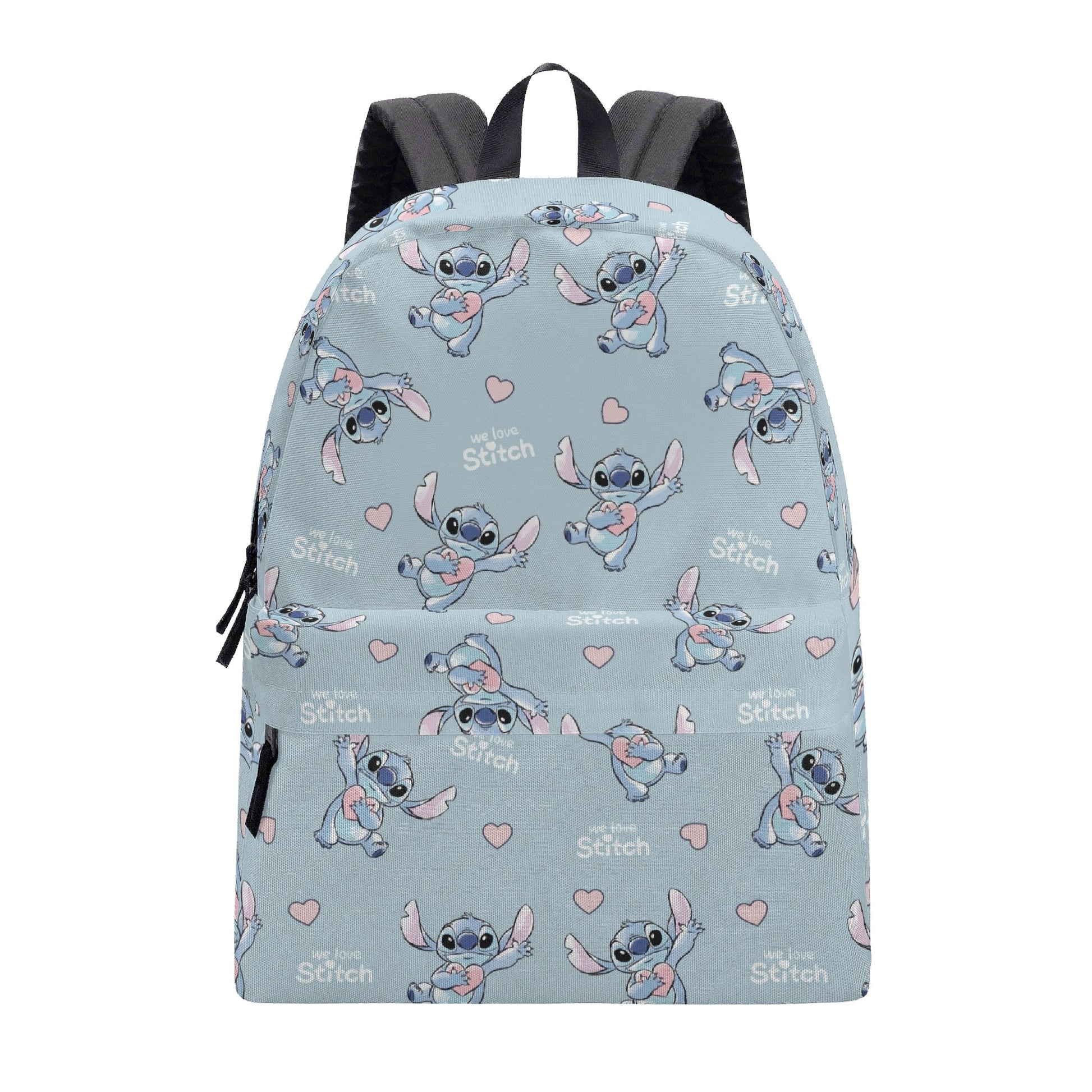 Stitch Love Backpack, Cute Heart Print Cartoon School Bag, Valentine Gift Bag BPGR13