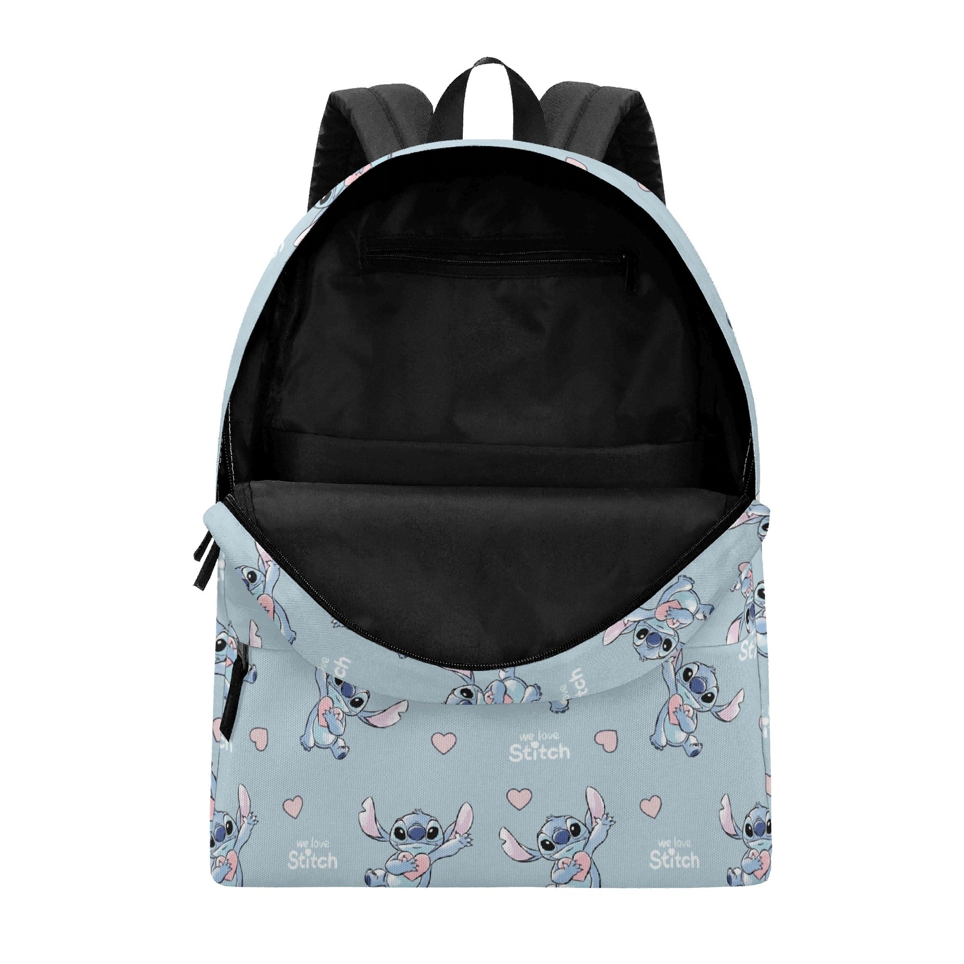 Stitch Love Backpack, Cute Heart Print Cartoon School Bag, Valentine Gift Bag BPGR13