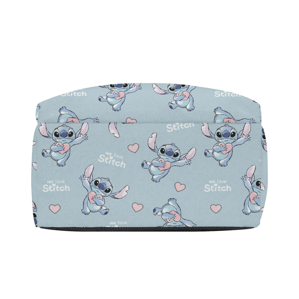 Stitch Love Backpack, Cute Heart Print Cartoon School Bag, Valentine Gift Bag BPGR13