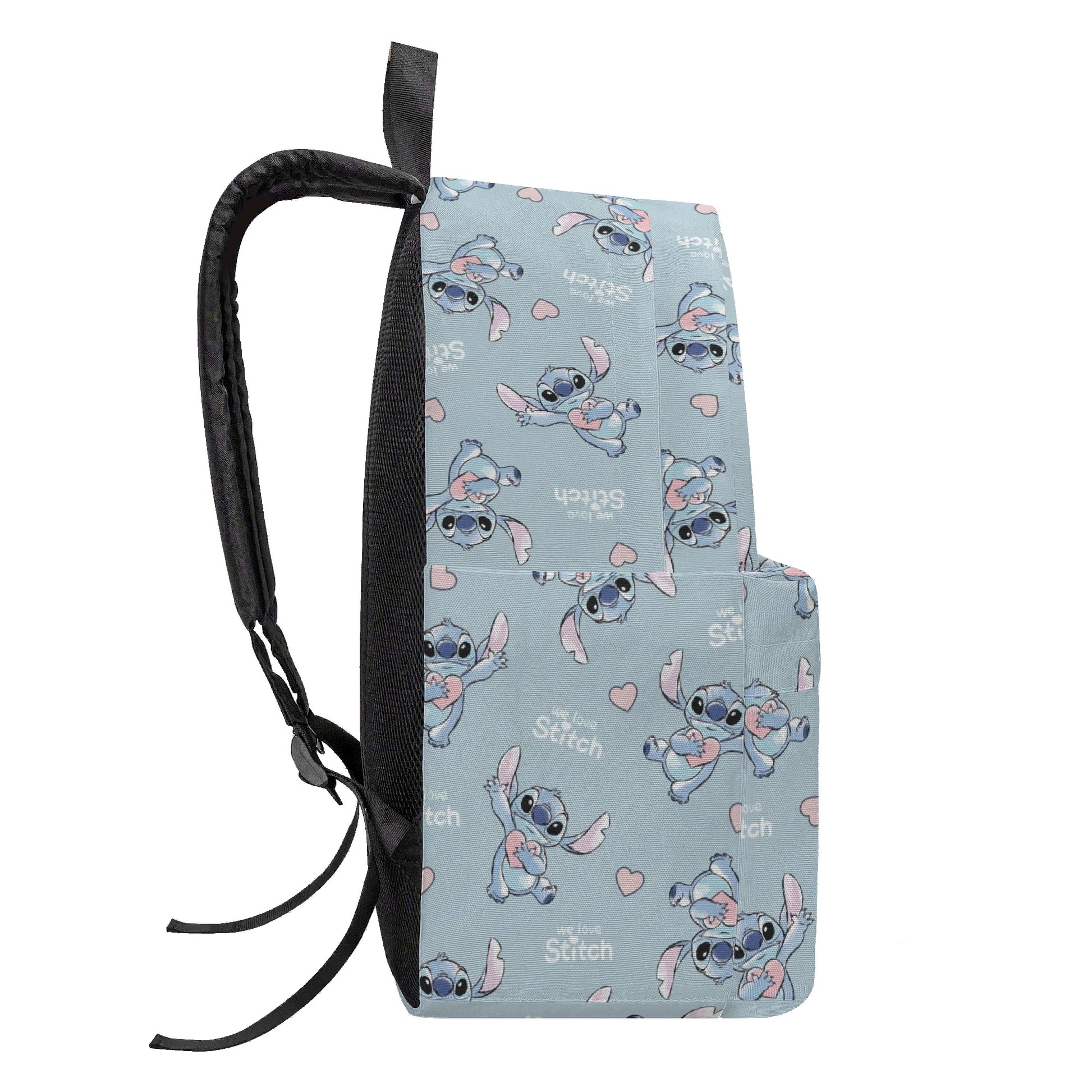 Stitch Love Backpack, Cute Heart Print Cartoon School Bag, Valentine Gift Bag BPGR13