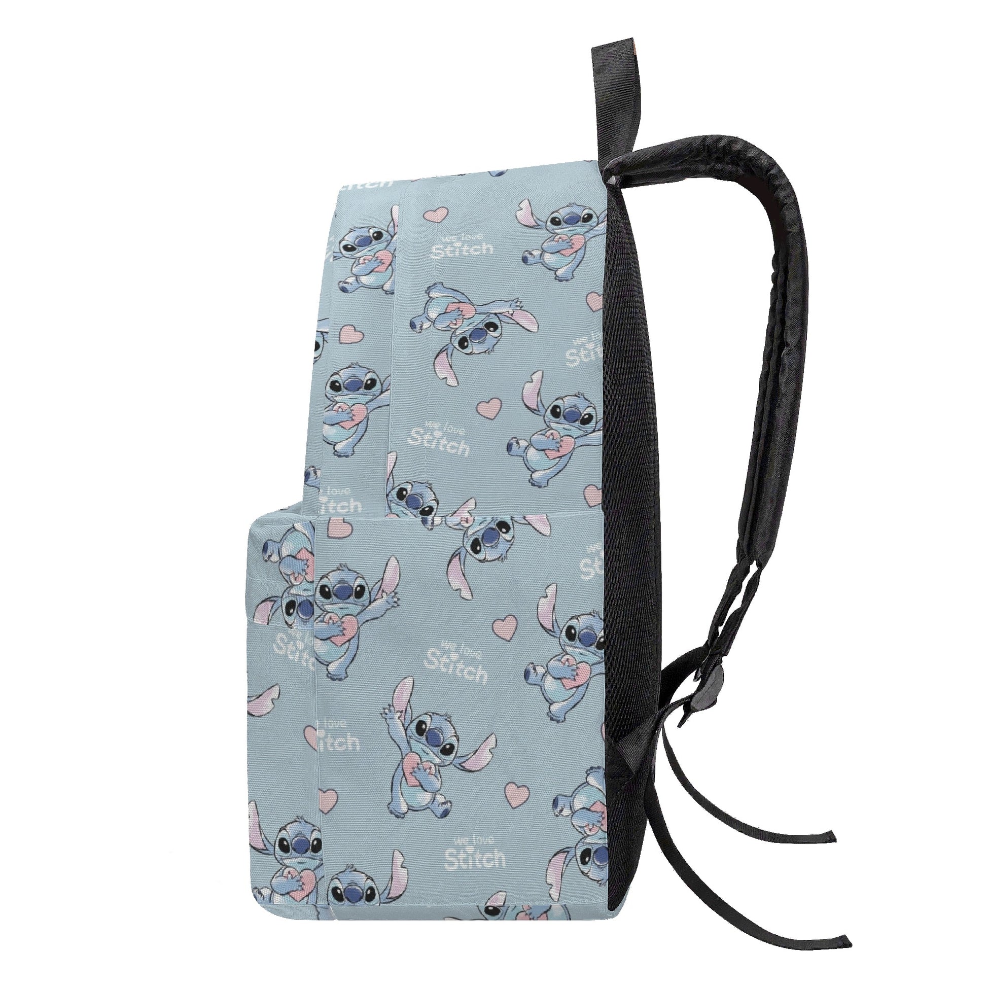 Stitch Love Backpack, Cute Heart Print Cartoon School Bag, Valentine Gift Bag BPGR13