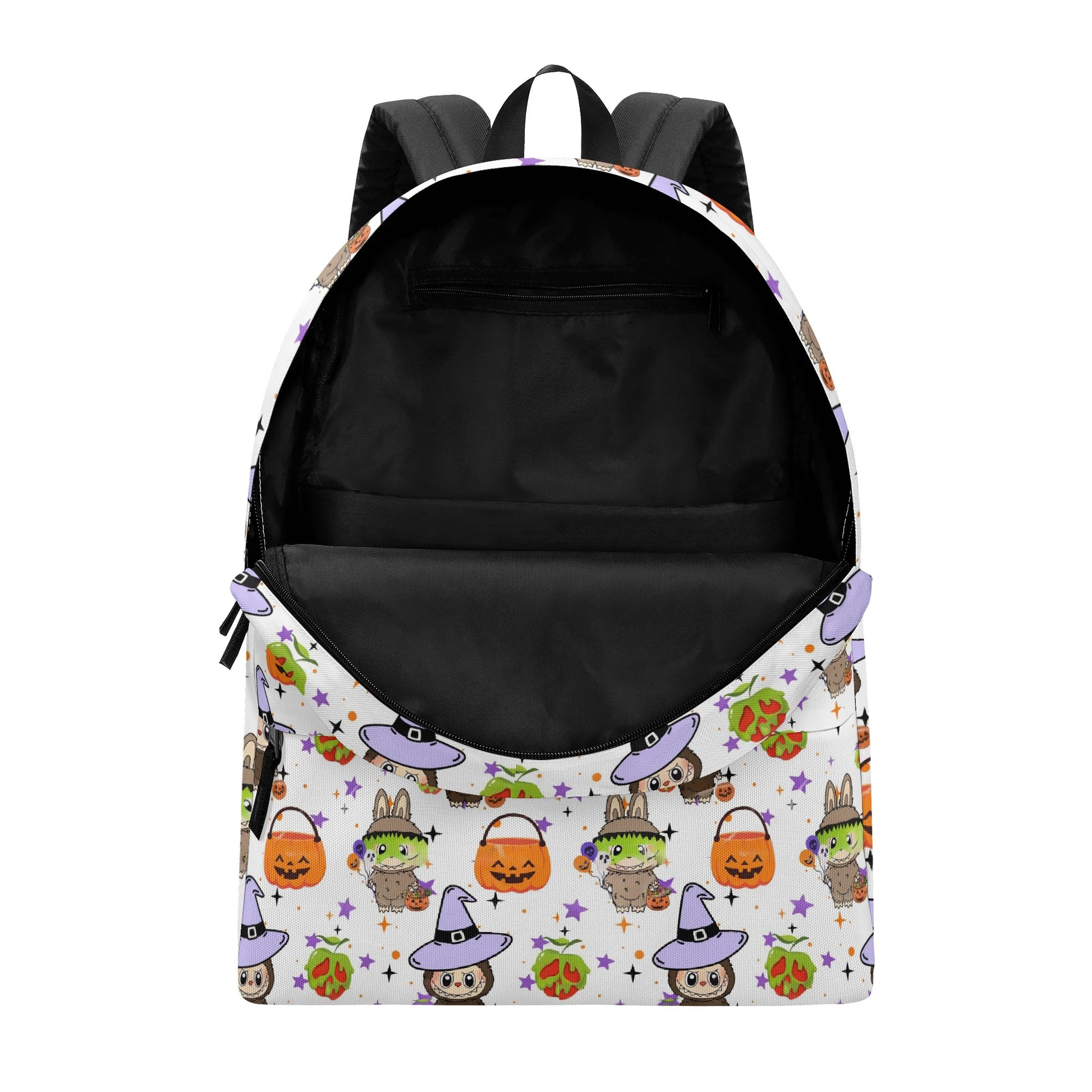 Halloween Labubu Backpack, Cute Witch & Pumpkin Cartoon School Bag, Spooky Kawaii Trick or Treat Bookbag for Kids & Fans BPGR05