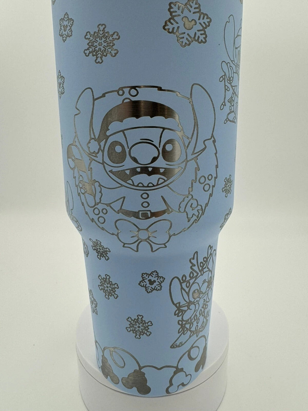 Merry Stitchmas Tumbler with Handle – Disney Stitch Christmas Insulated Travel Mug, Cute Holiday Gift Cup