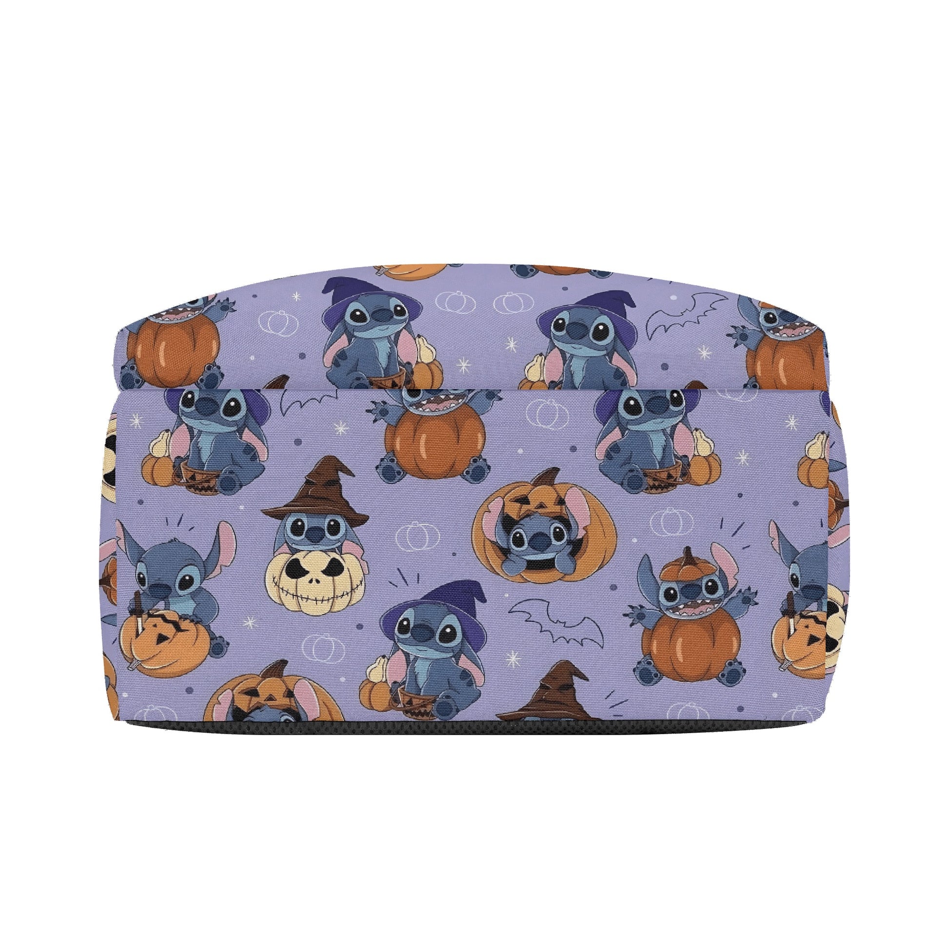 Stitch Halloween Backpack, Cute Pumpkin Witch Print School Bag, Spooky Cartoon Travel Backpack BPGR15