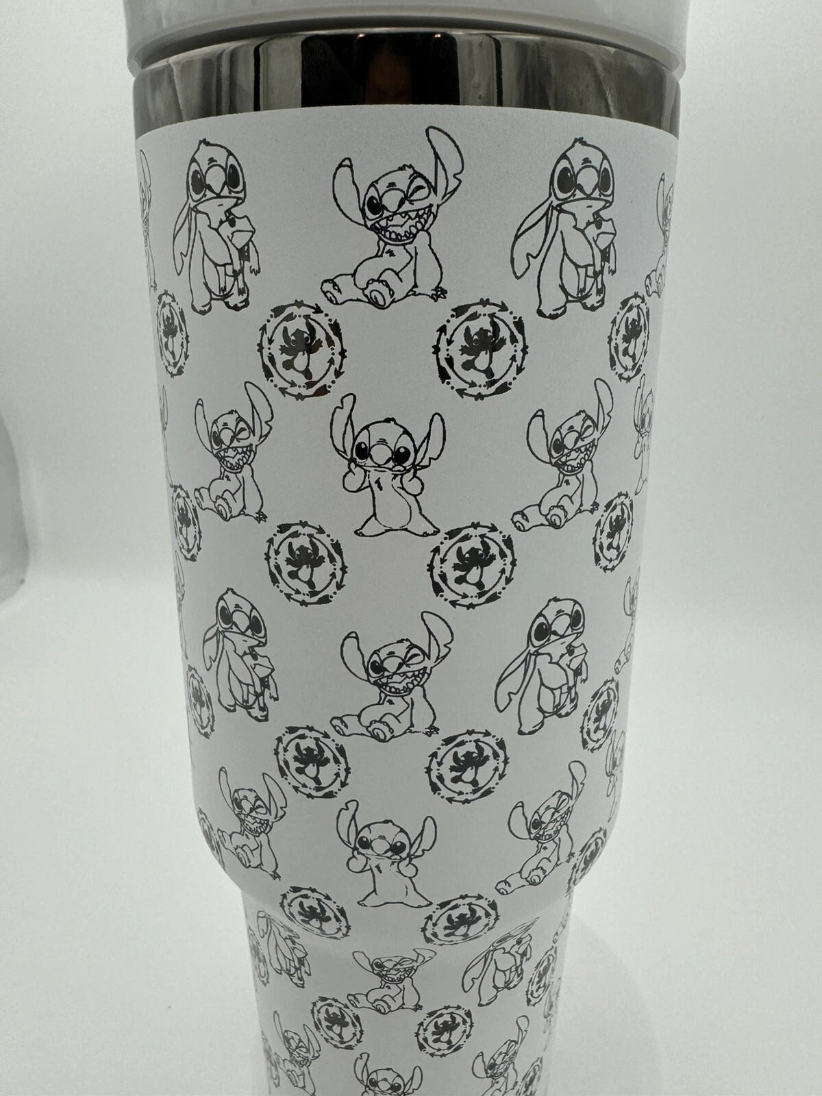 Lilo & Stitch Tumbler with Handle – ‘Be Weird & Cute’ Quote Insulated Travel Mug, Cute Stainless Steel Cup Gift